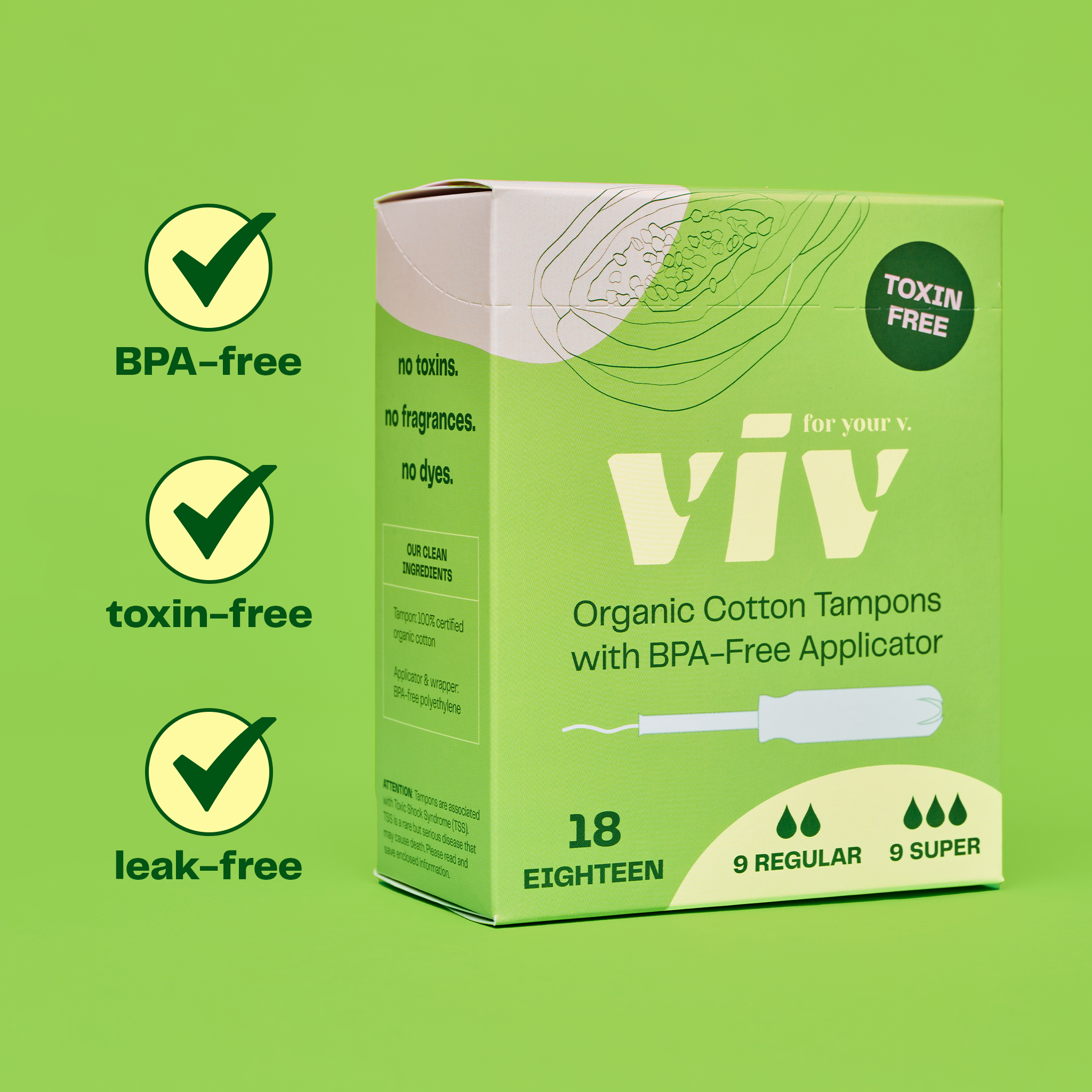 Viv Organic Cotton Tampons