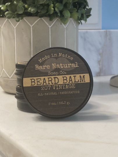 Bare Natural Soap Co. 207 Vintage Organic Beard Balm | Vegan Men's Skincare