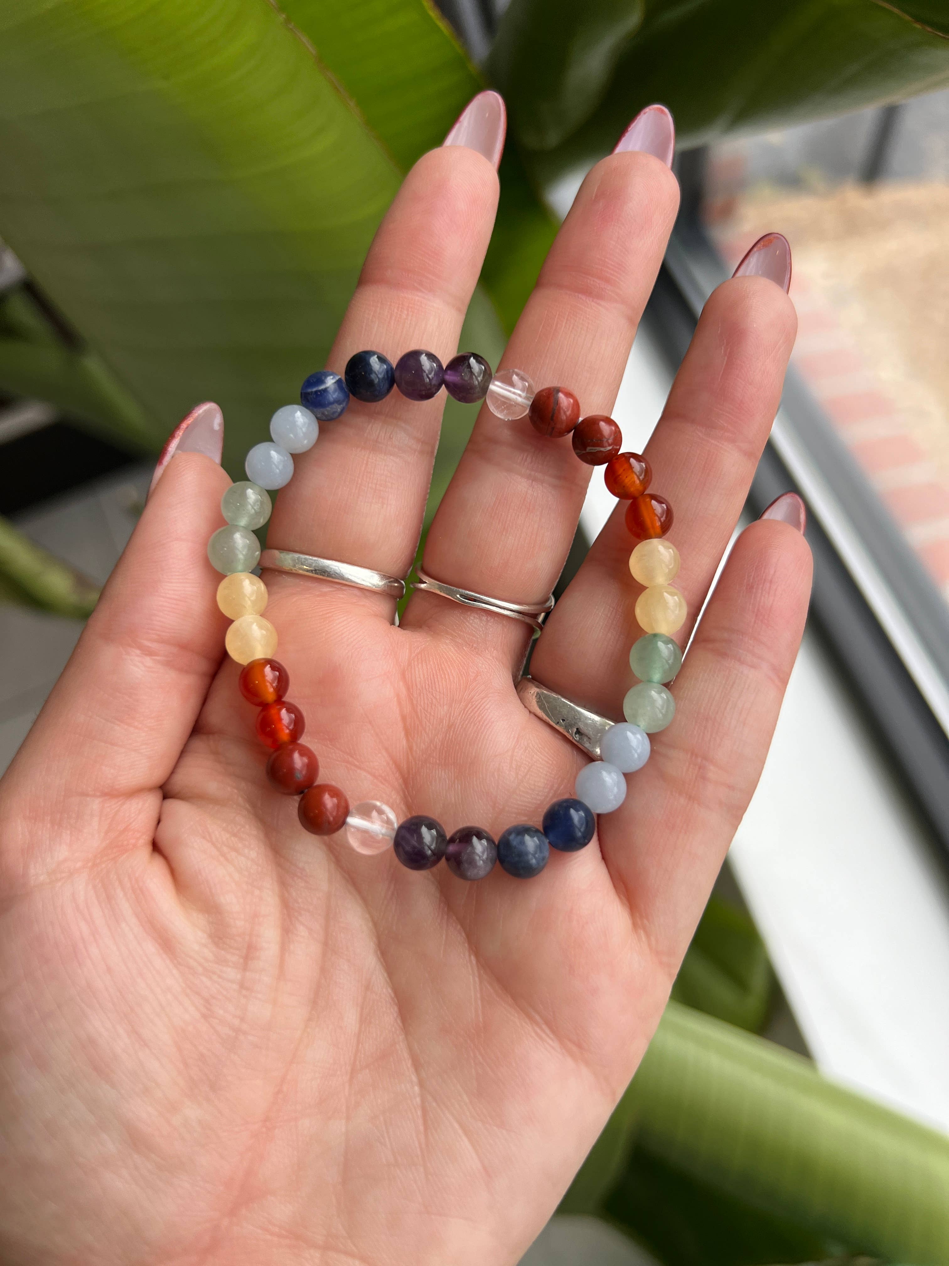 Chakra Beaded Crystal Bracelet