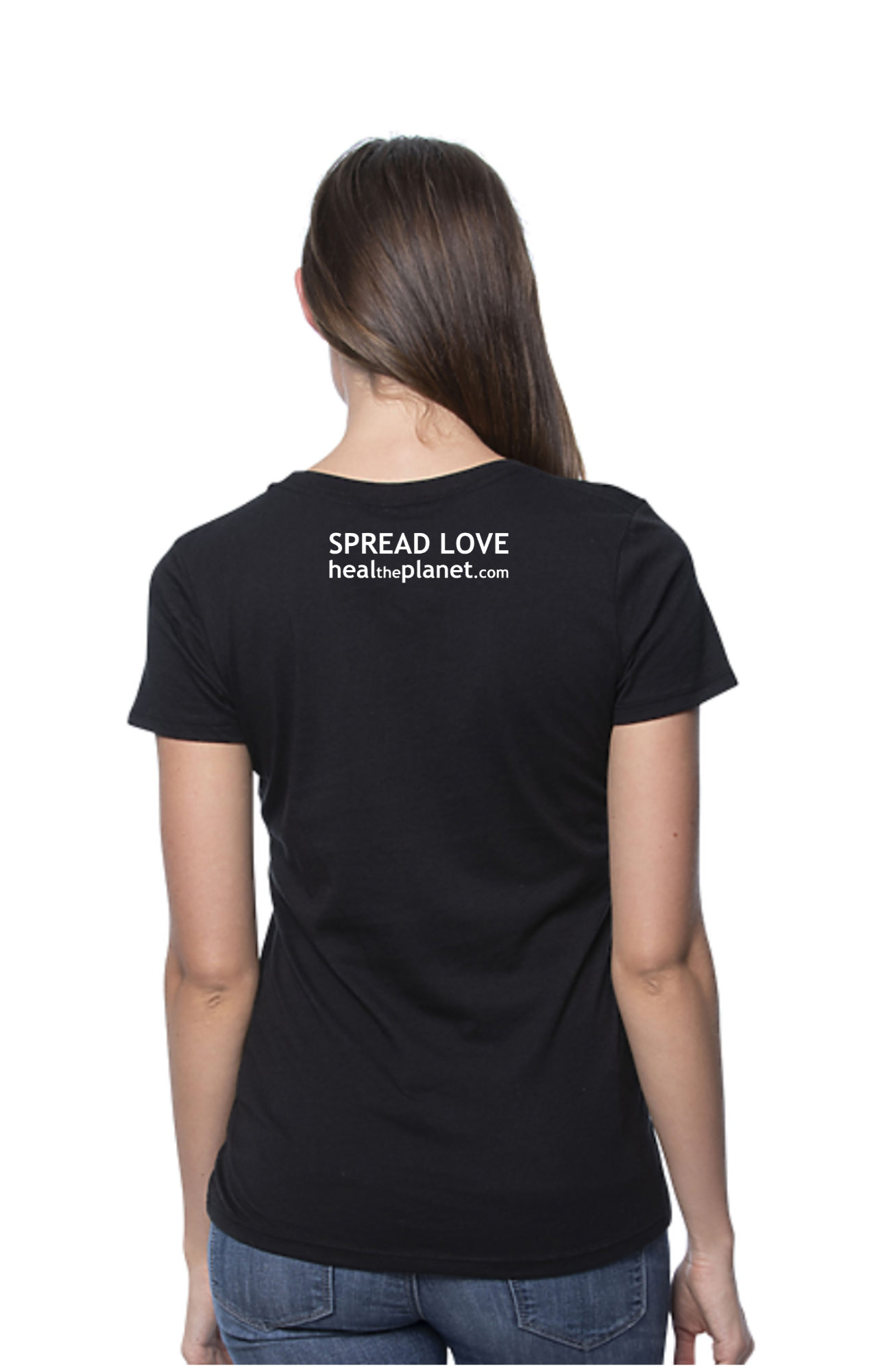 Women's Organic Spread Love Tee T-shirt - Black