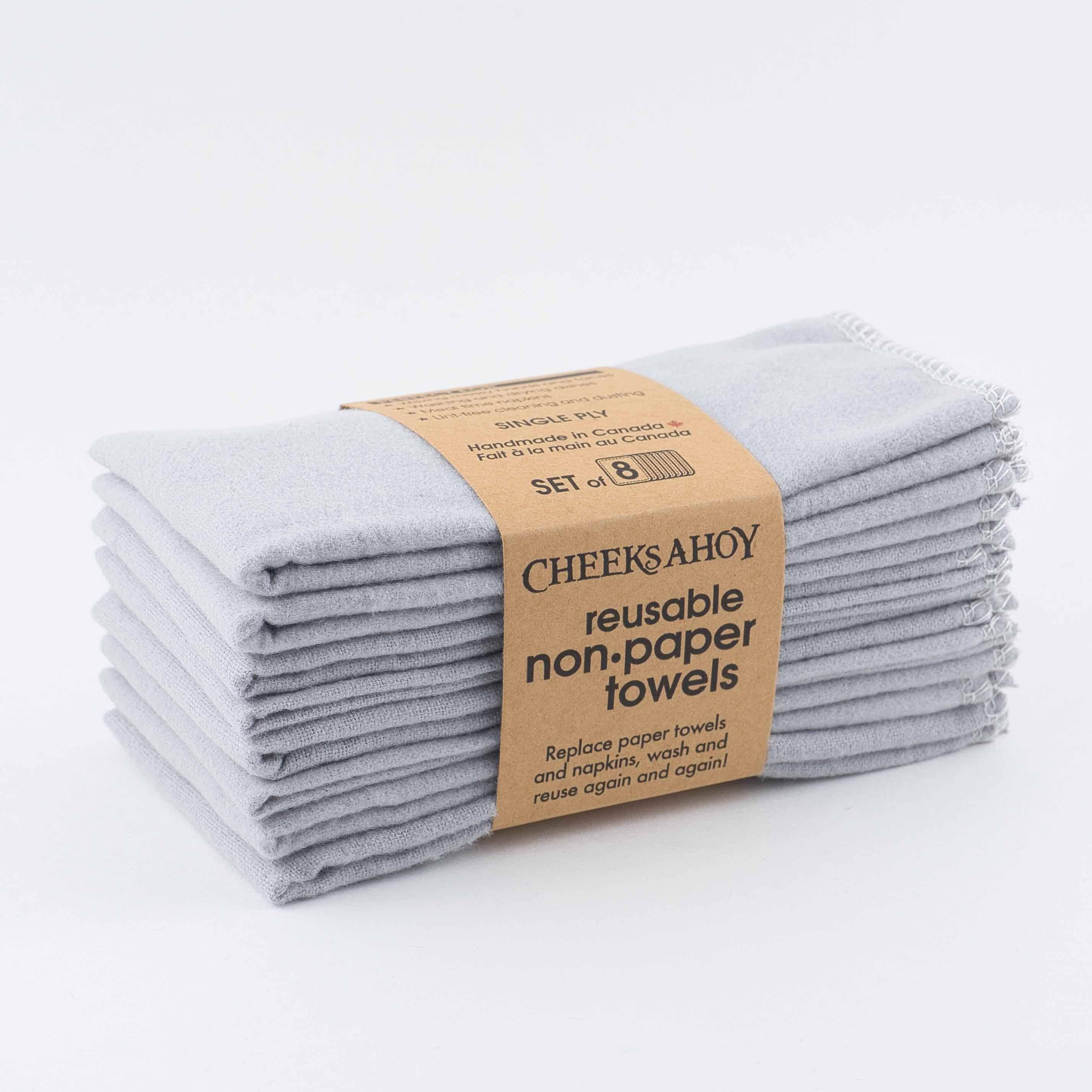Cheeks Ahoy Reusable Non•Paper Towels • Single-Ply: Rainbow / 8-pack