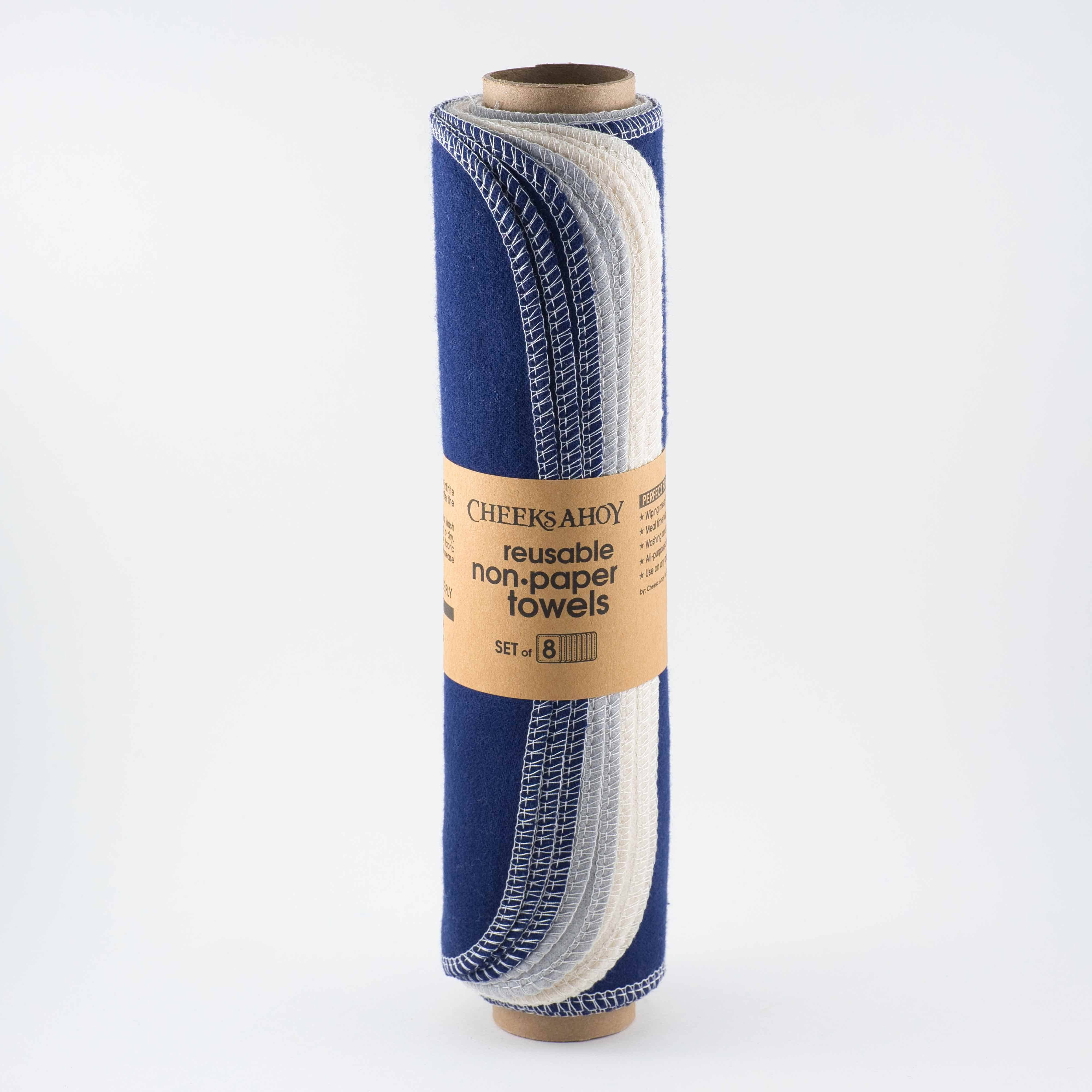 Cheeks Ahoy Pre-Rolled Reusable Non•Paper Towels