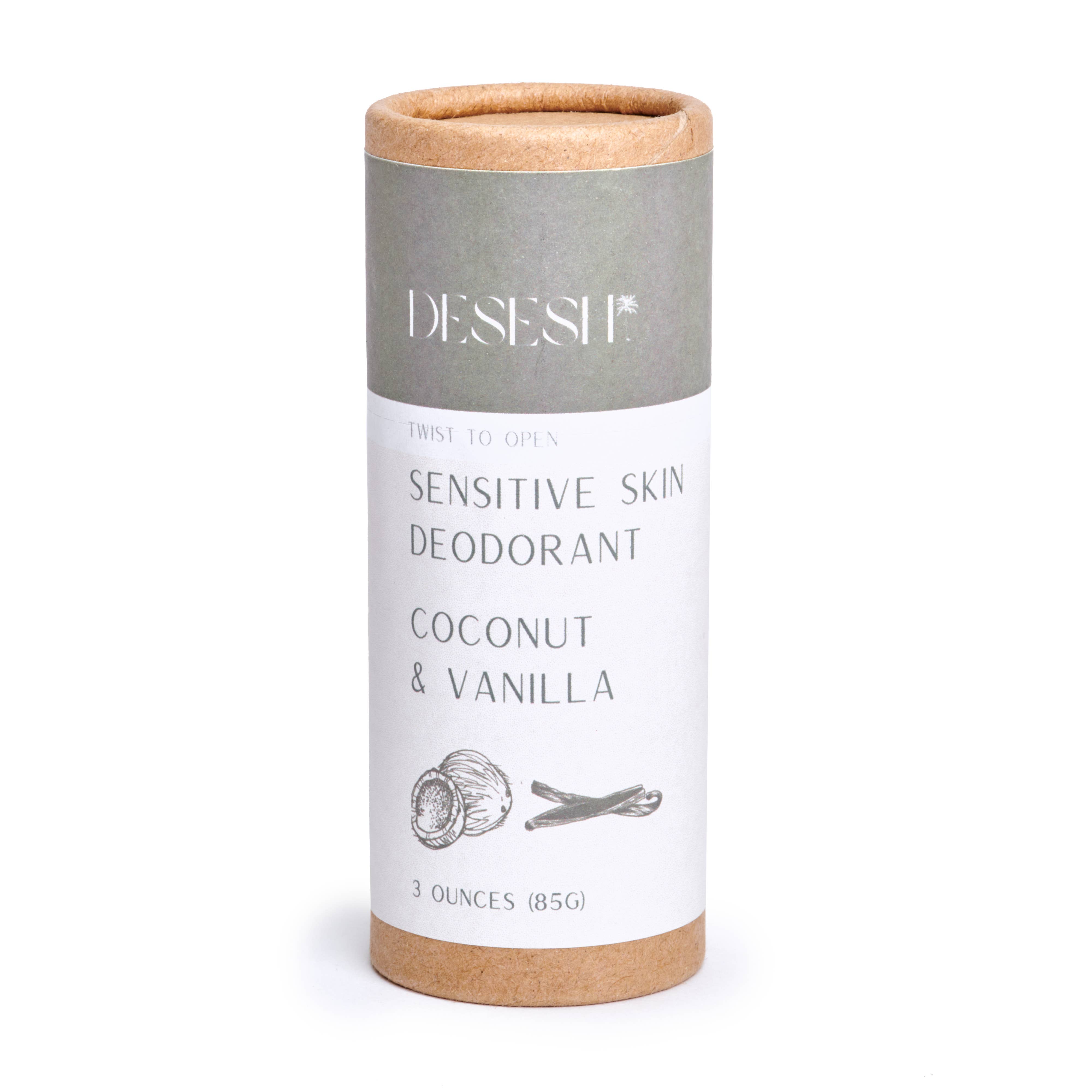 Desesh Natural Sensitive Deodorant (Aluminum Free, No Baking Soda)