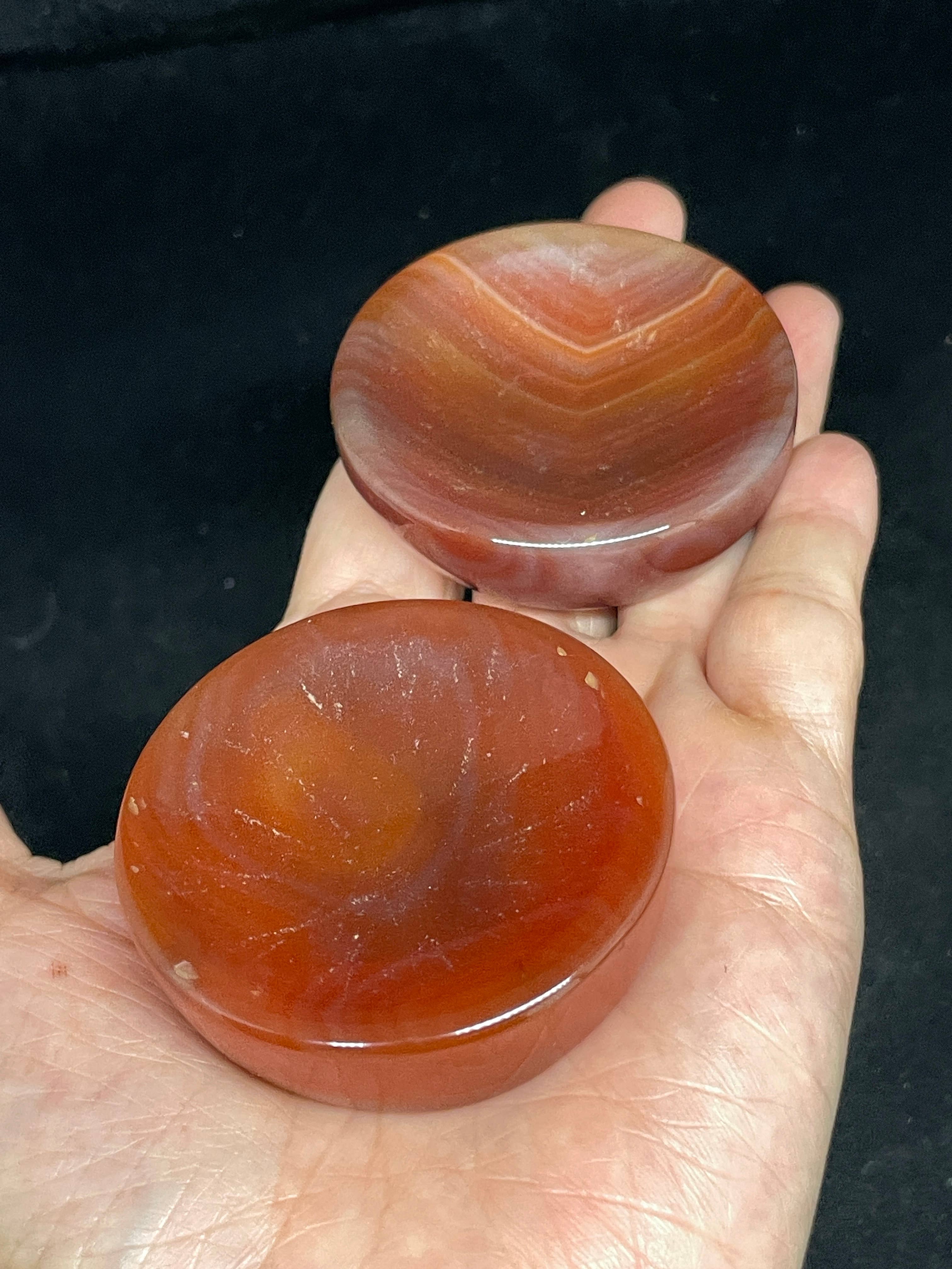 Carnelian mini bowl sphere holder