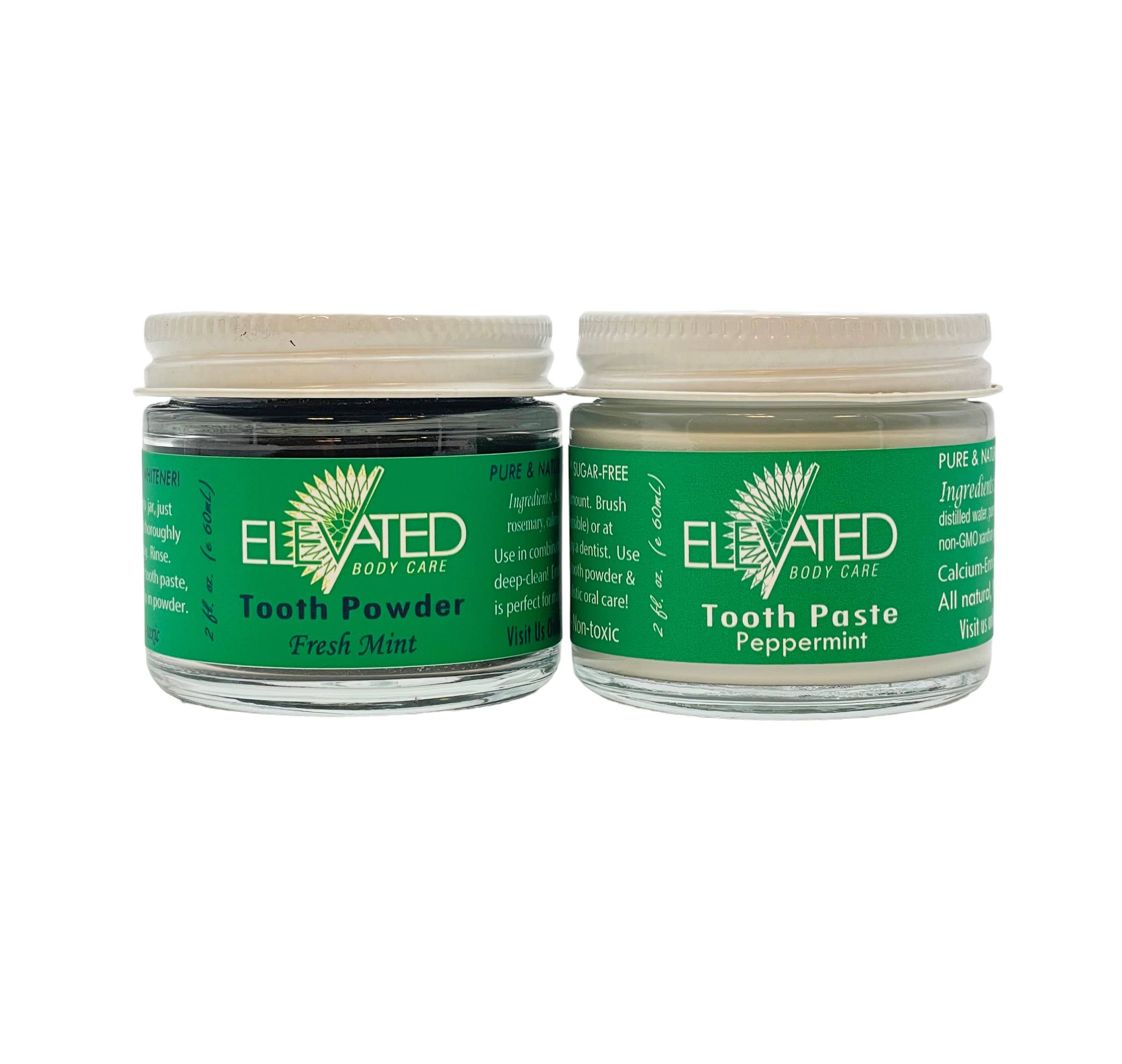 ELEVATED - Charcoal TOOTH Powder - Plastic FREE Glass Jar