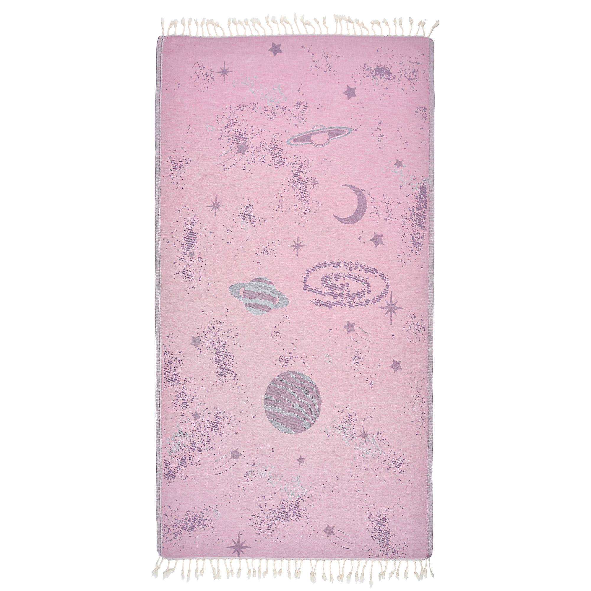 Pink Saturn Peshtemal Pure Cotton Beach Towel