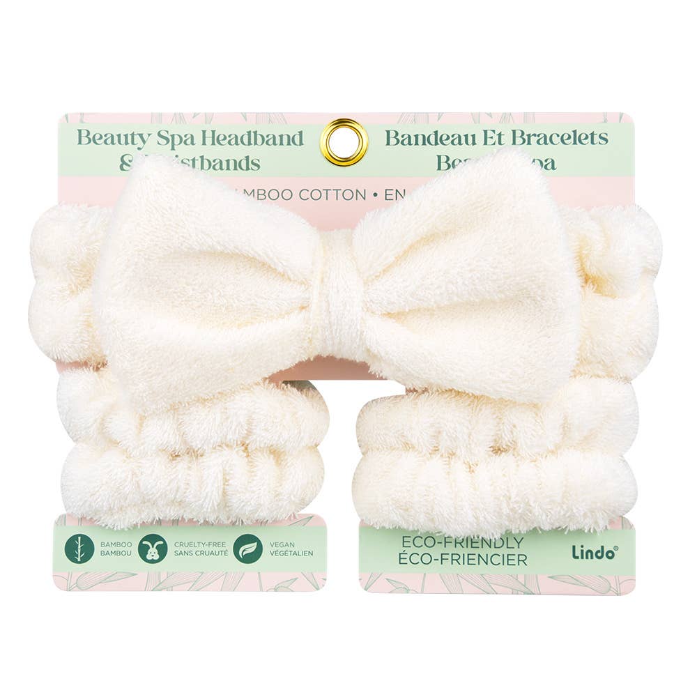 Beauty Spa Headband & Wristbands (Bamboo Cotton)