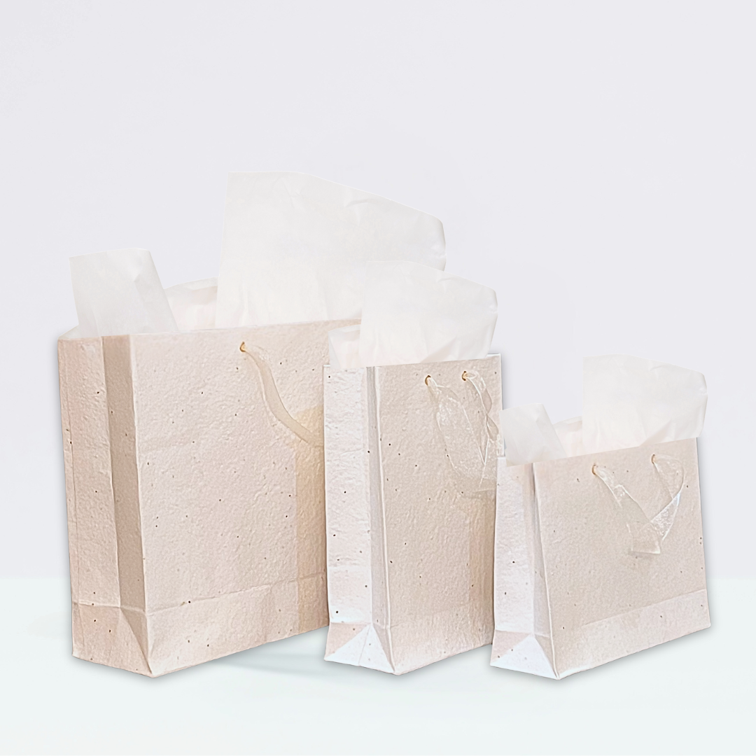 Plant & Grow Gift Bag – Handmade Seed Paper + Ribbon Handles