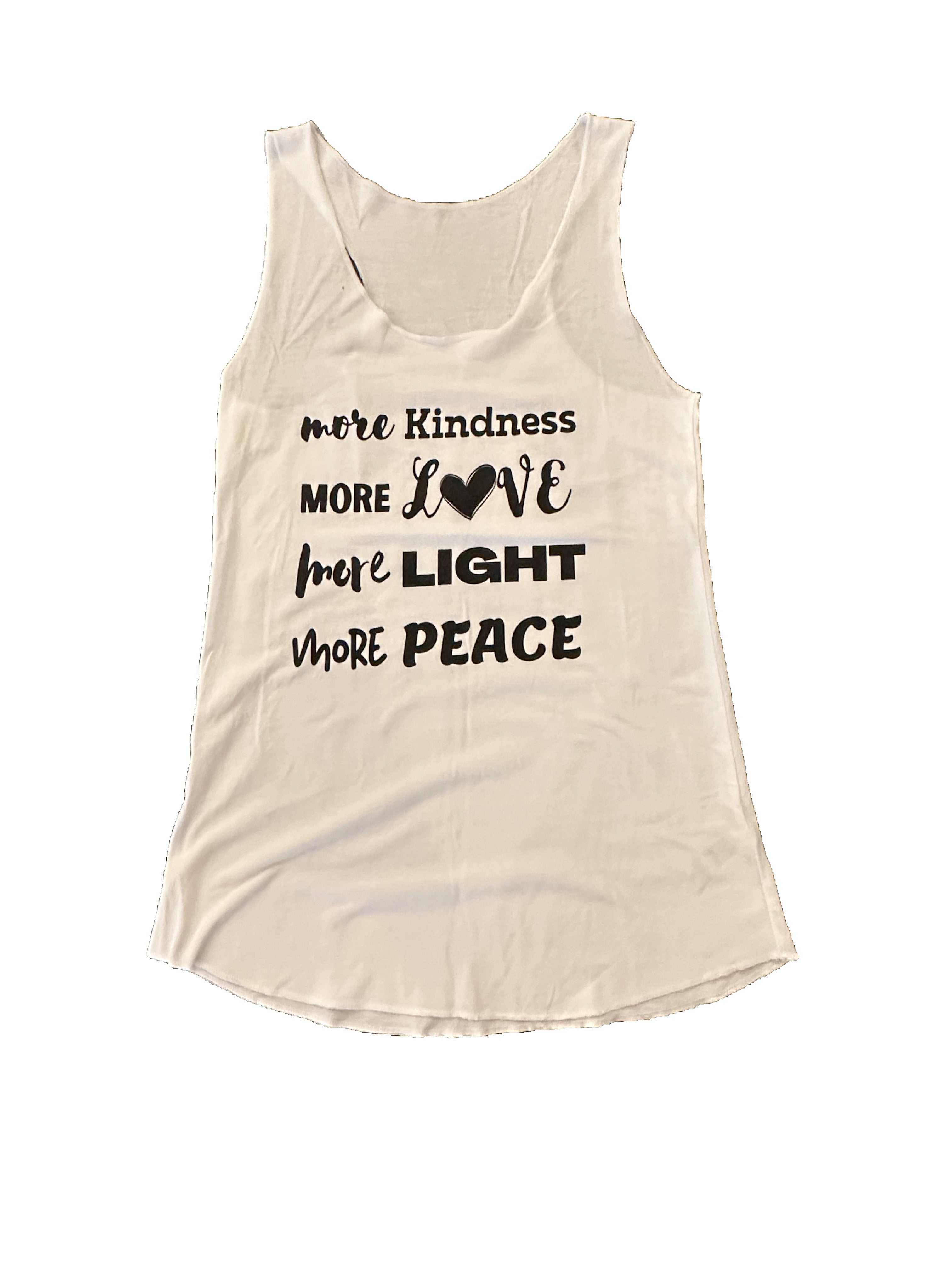 More Love Organic Bamboo Tank - White