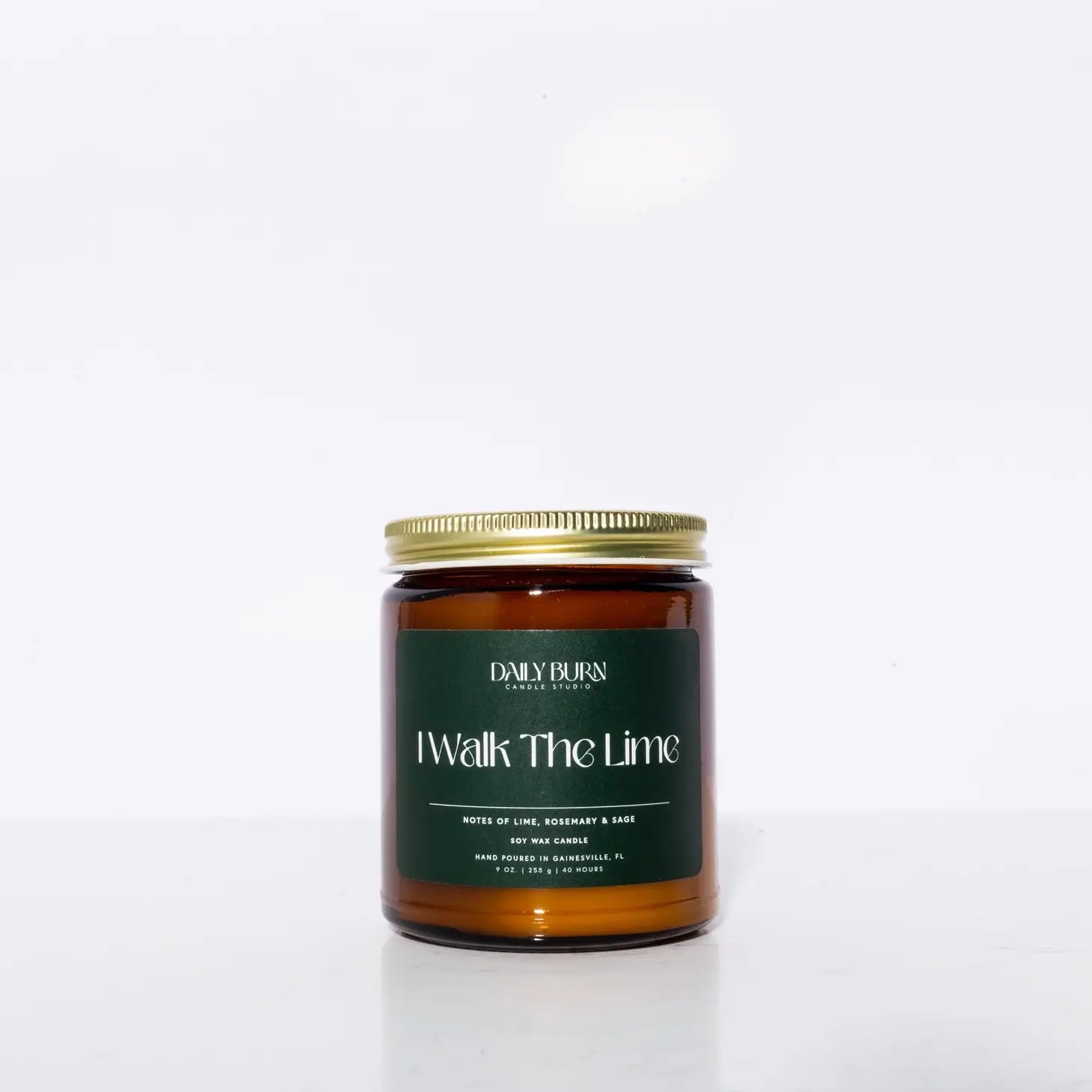 Daily Burn Candle Studio - 9 oz I Walk The Lime Candle