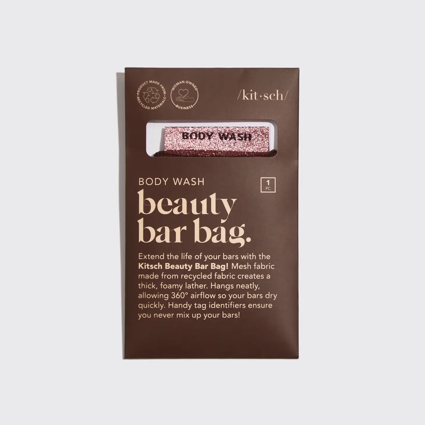 KITSCH - Body Wash Beauty Bar Bag- Chocolate