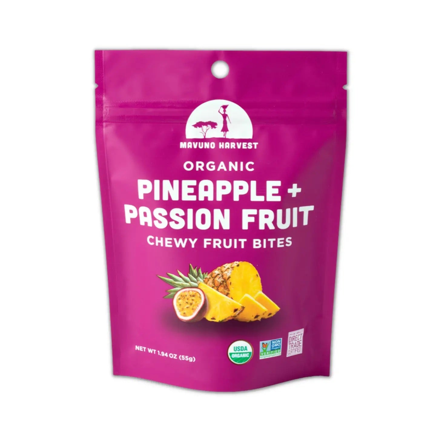 Mavuno Harvest Organics - Organic Pineapple + Passionfruit Fruit Bites
