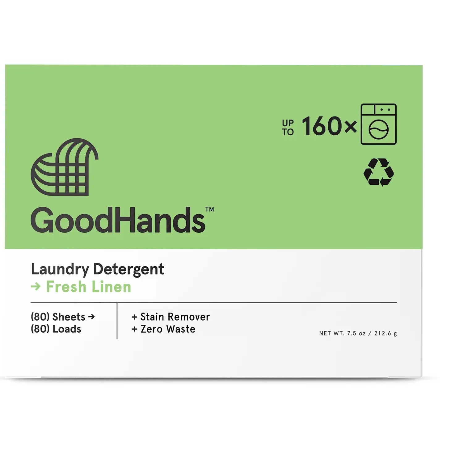 GoodHands Laundry Detergent Sheets - 80 Loads - Fresh Linen