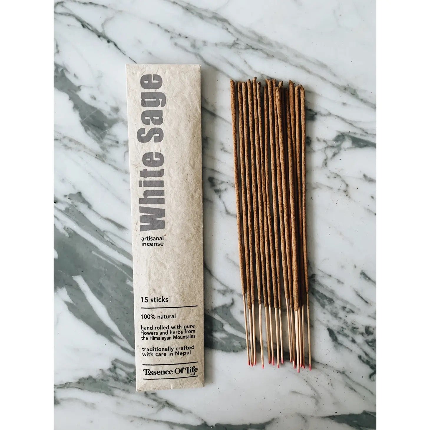 Essence of Life Organics - Handcrafted 100% Natural Artisanal incense, White Sage