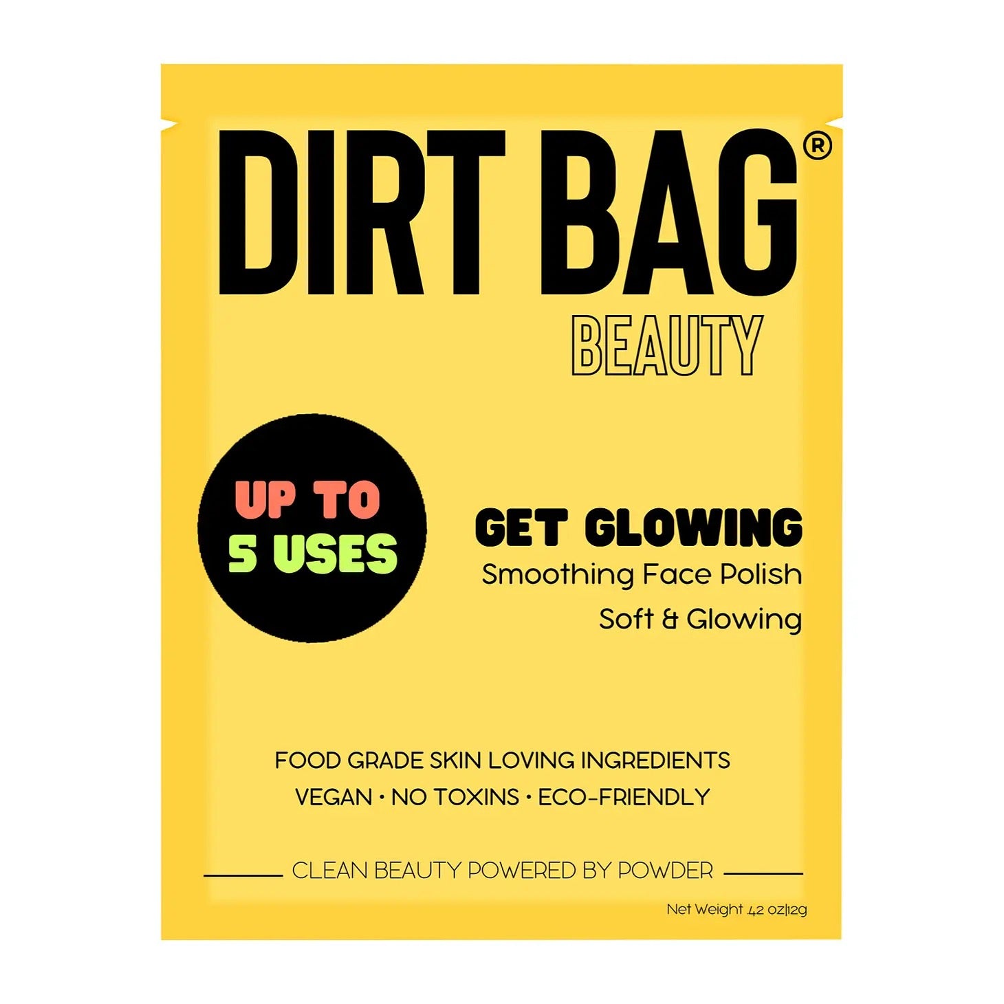 Dirt Bag Get Glowing Smoothing Vegan Facial Cleanser & Polish