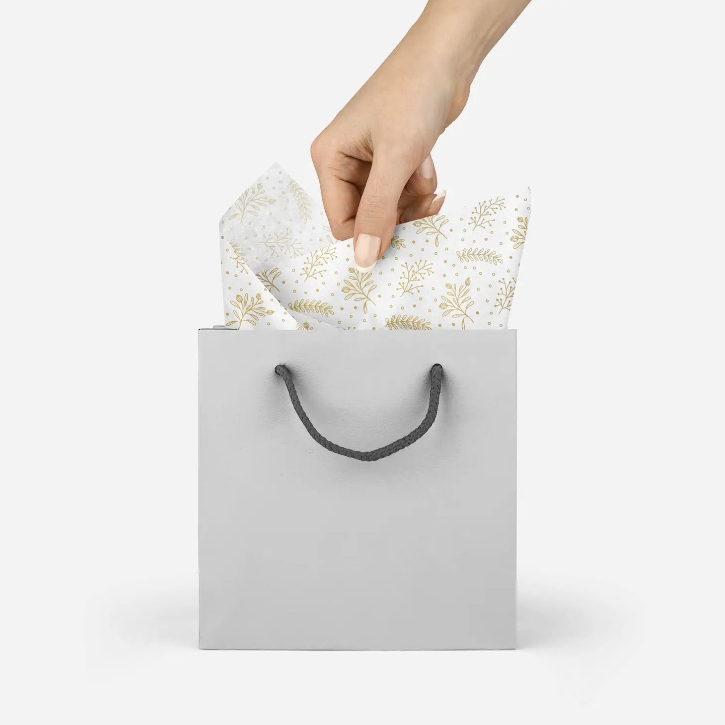 Papergem - "Golden Winter Florals" Tissue Paper