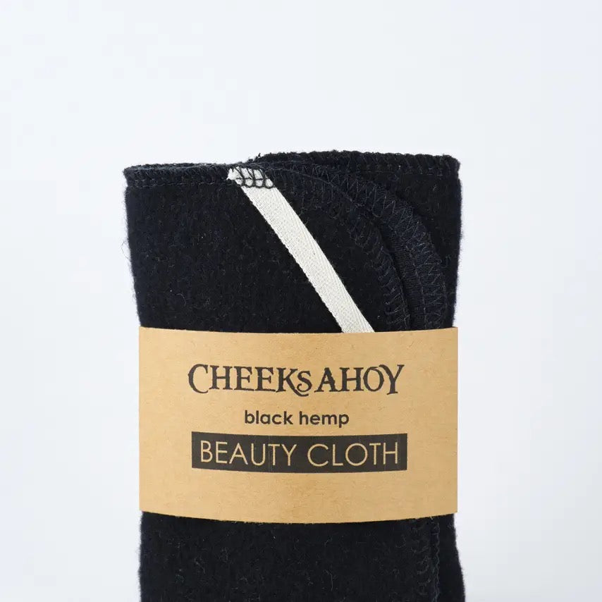 Cheeks Ahoy Black Hemp Beauty Cloth