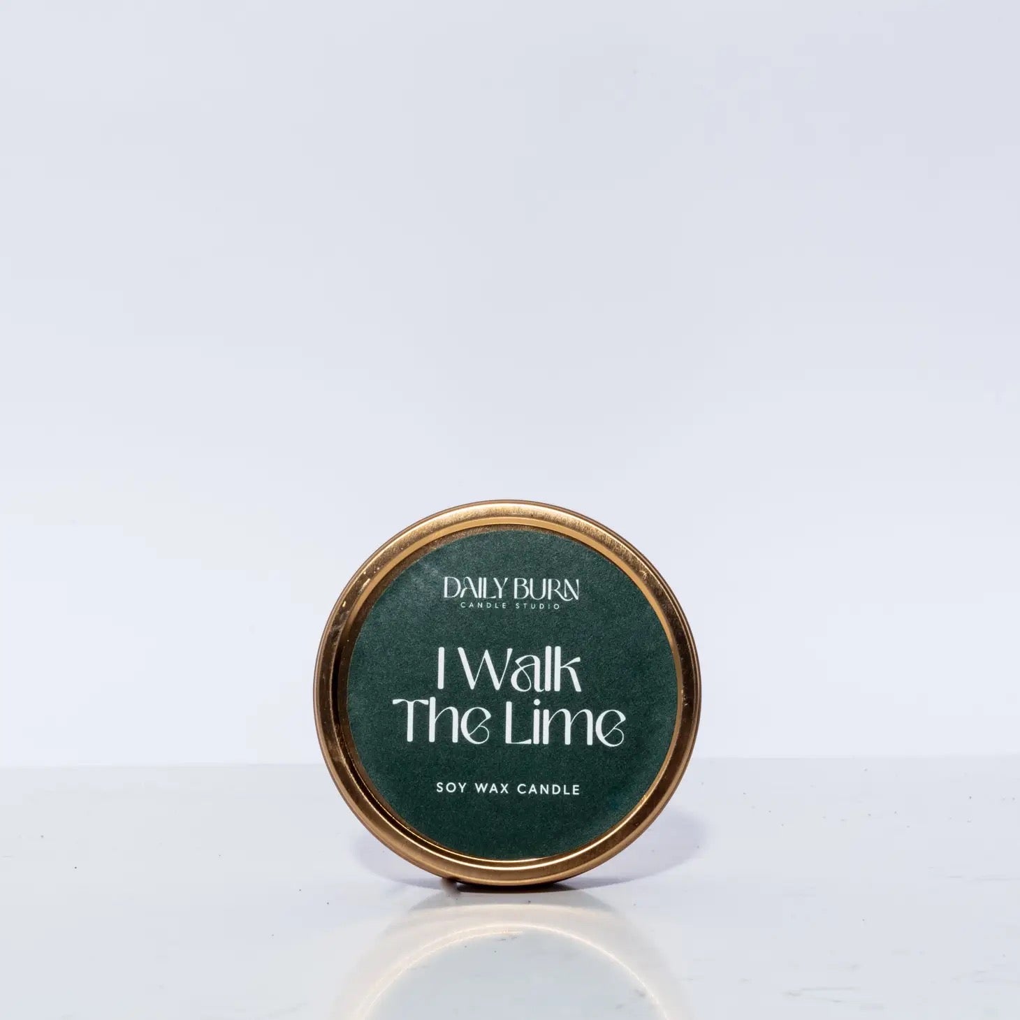 Daily Burn Candle Studio - 4 oz I Walk The Lime Candle Tin