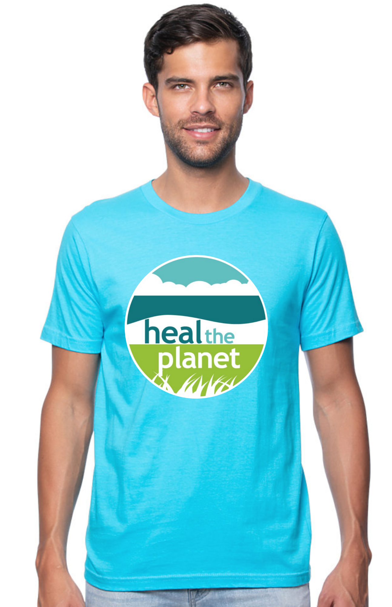 Heal The Planet Tee - Turquoise - Unisex