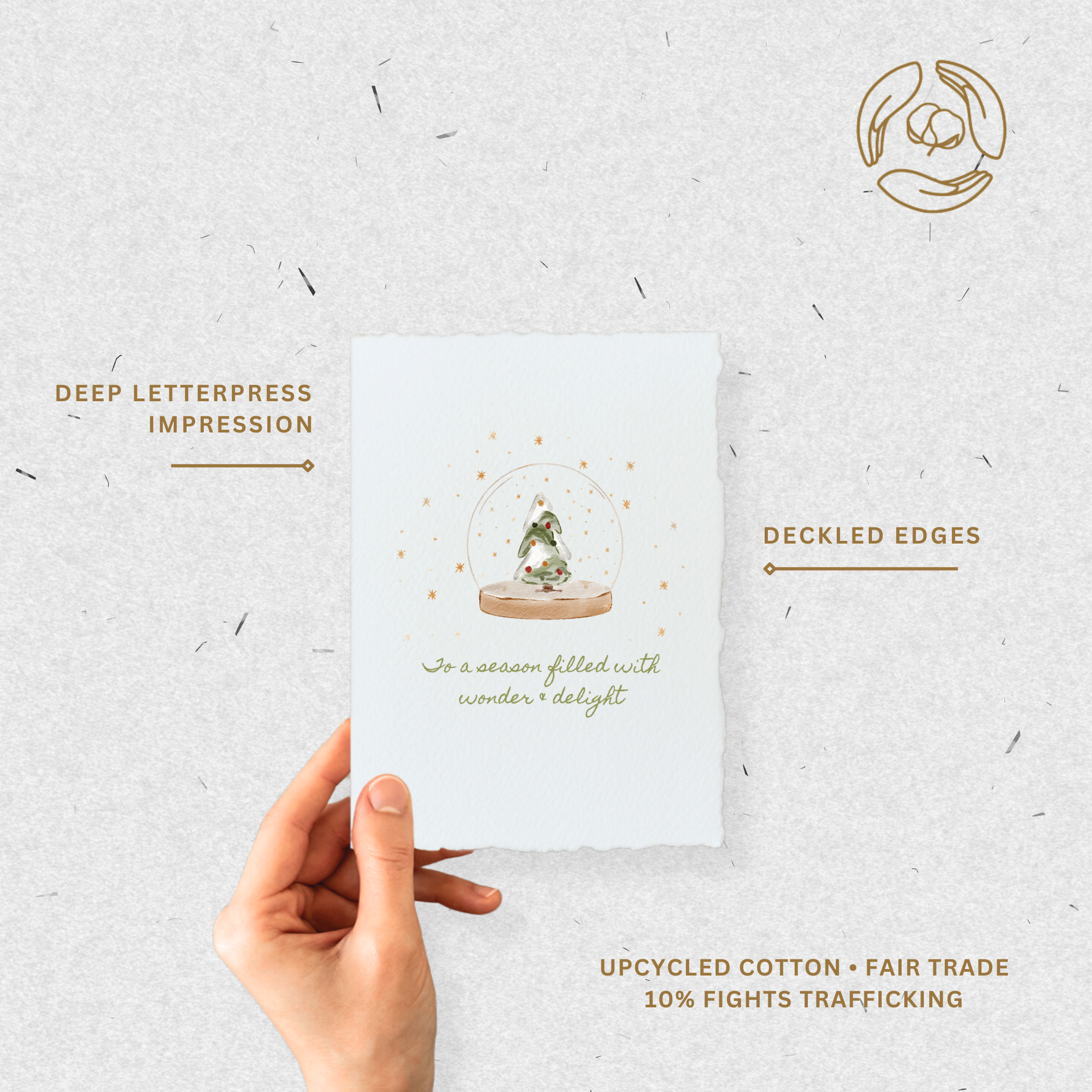 Snow Globe Christmas Tree | Winter Holiday Greeting Card