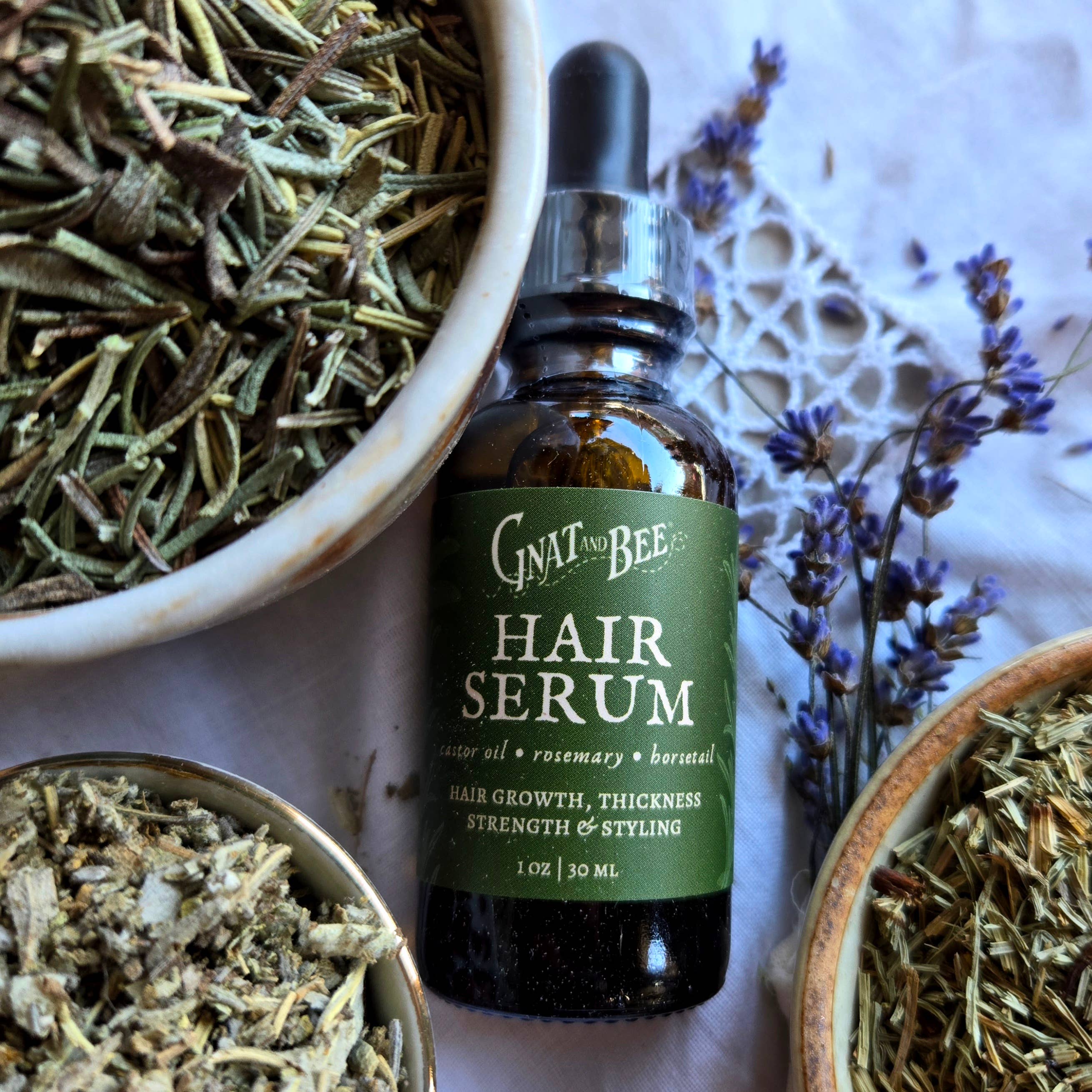 Gnat & Bee Hair Serum | Rosemary, Horsetail & Castor Oil