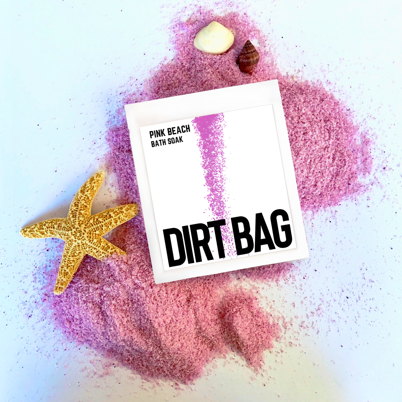 Dirt Bag-Pink Beach Organic Vegan Bath Soak- single use