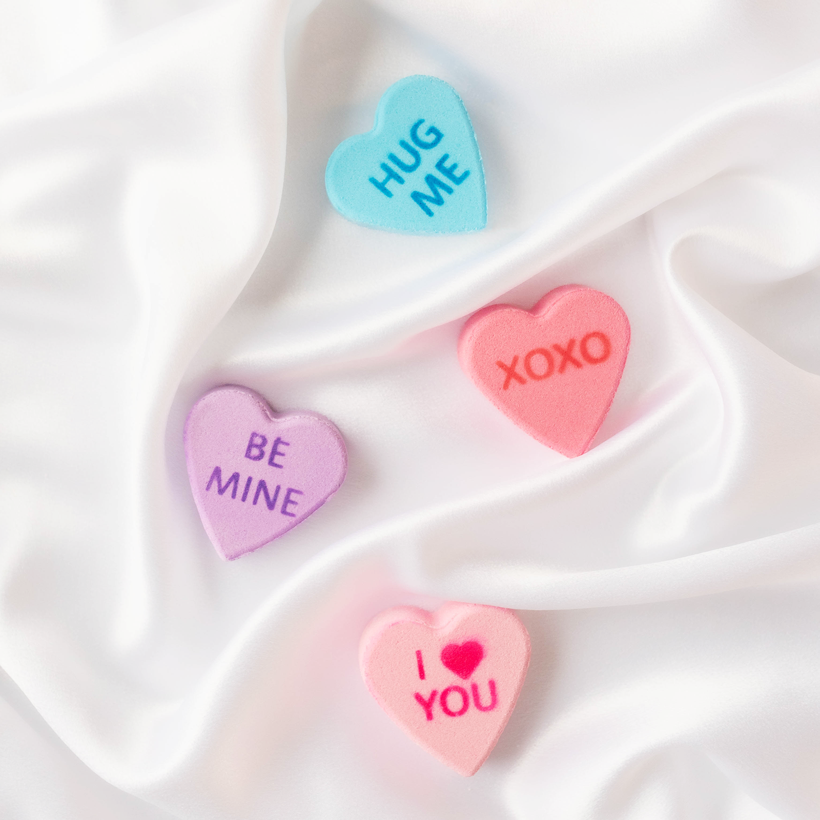 Valentine's Day | Bath Bomb Gift Set | Four bath bomb hearts