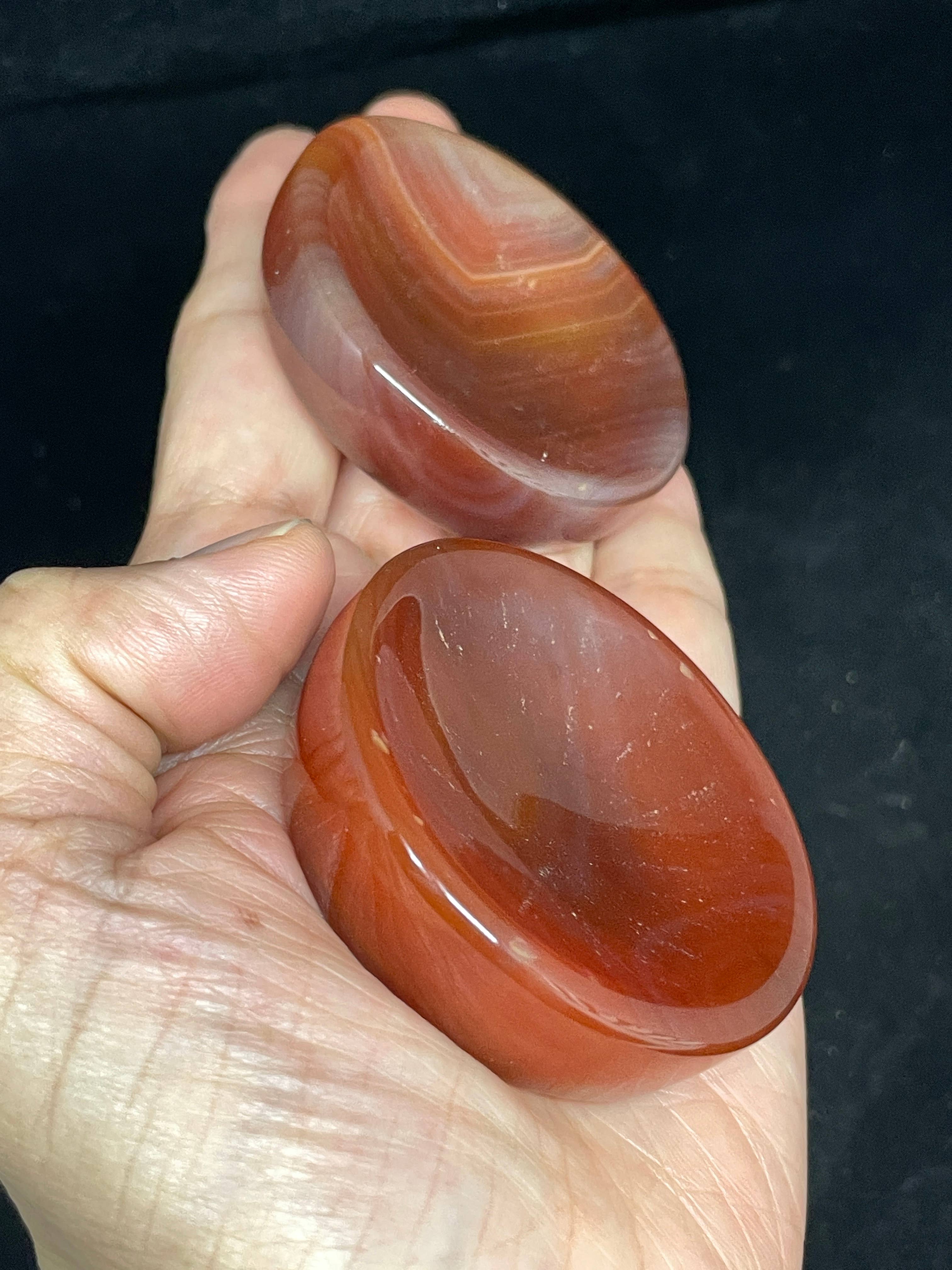 Carnelian mini bowl sphere holder