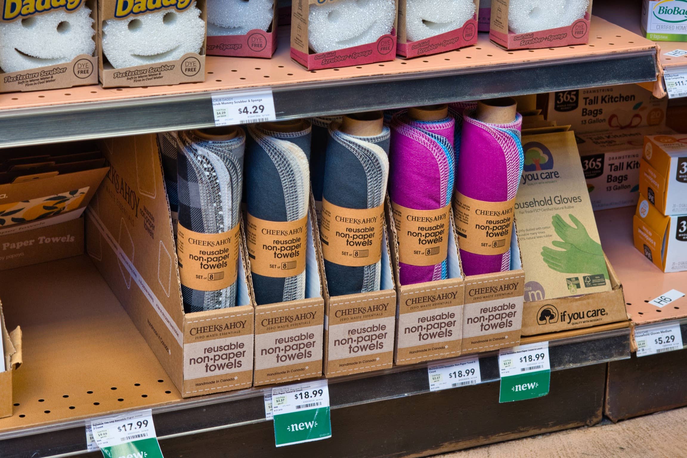 Cheeks Ahoy Pre-Rolled Reusable Non•Paper Towels