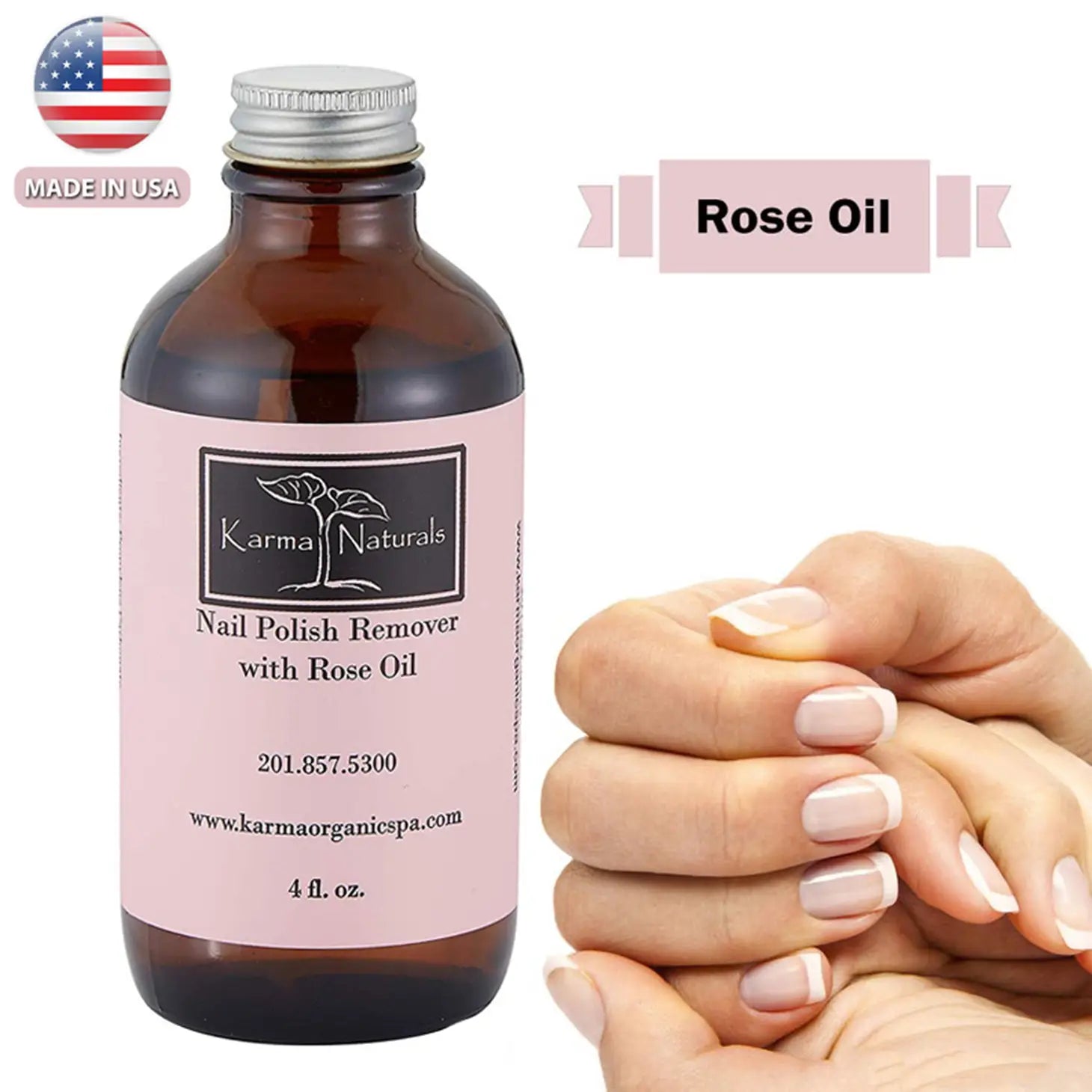 Karma Organic Spa - Rose Oil Nail Polish Remover