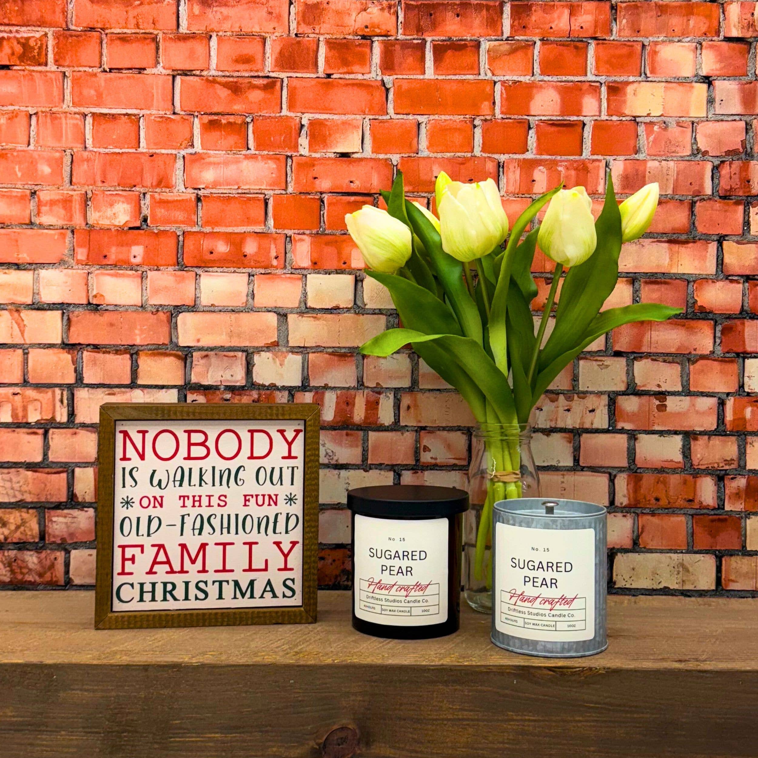 Sugared Pears Farmhouse Christmas Candles - Holiday Decor