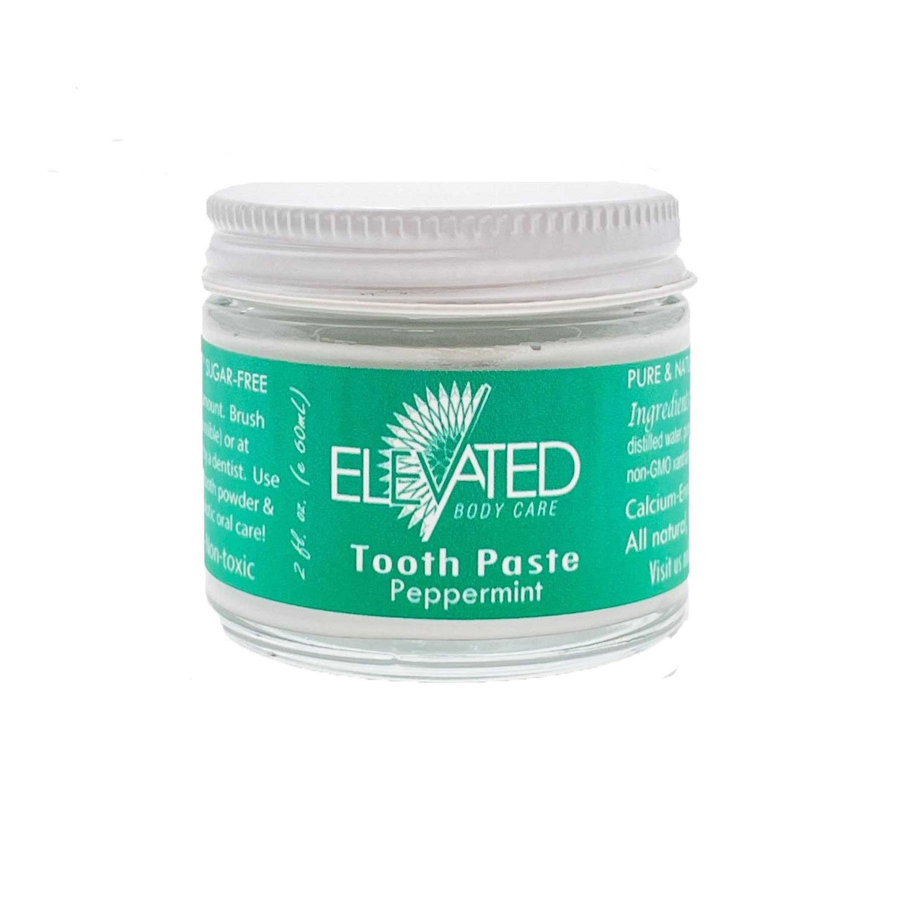 ELEVATED - Natural Toothpaste - Fluoride FREE - Glass Jar