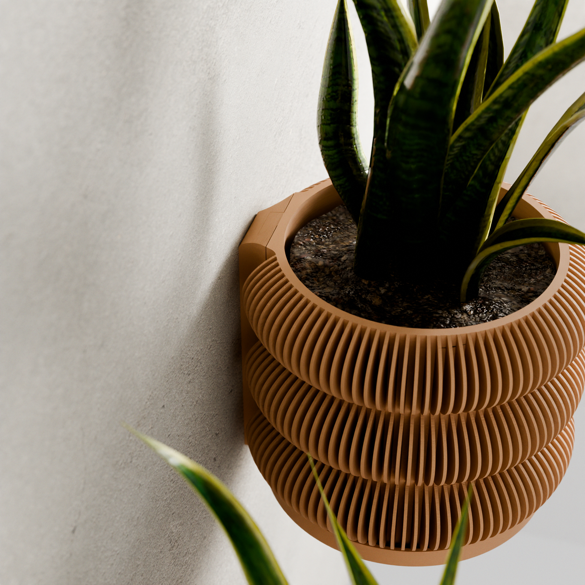 Modernized Pottery Hanging TRIPLE BUBBLE Wall Planter