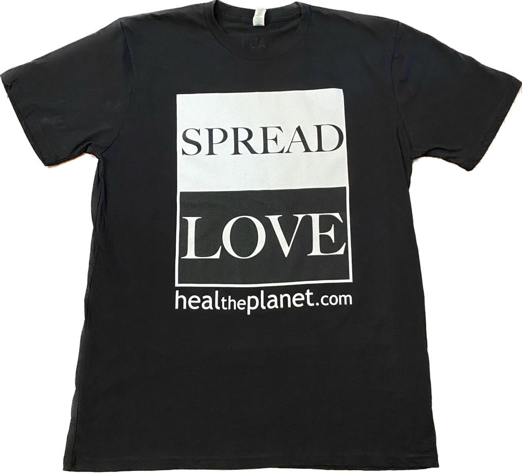 Organic Spread Love Tee - Black - Unisex