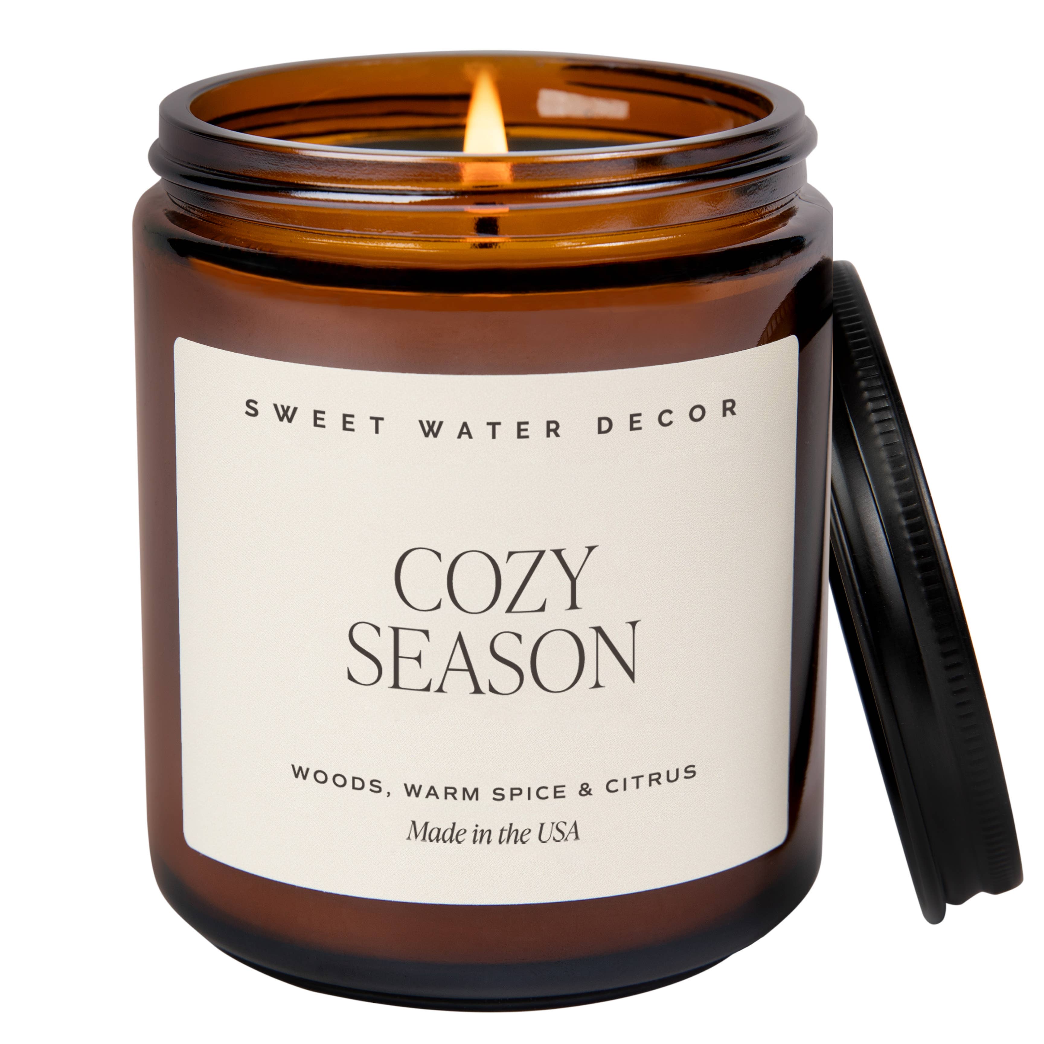 Sweet Water Decor -Cozy Season 9 oz Soy Candle - Fall Decor & Gifts