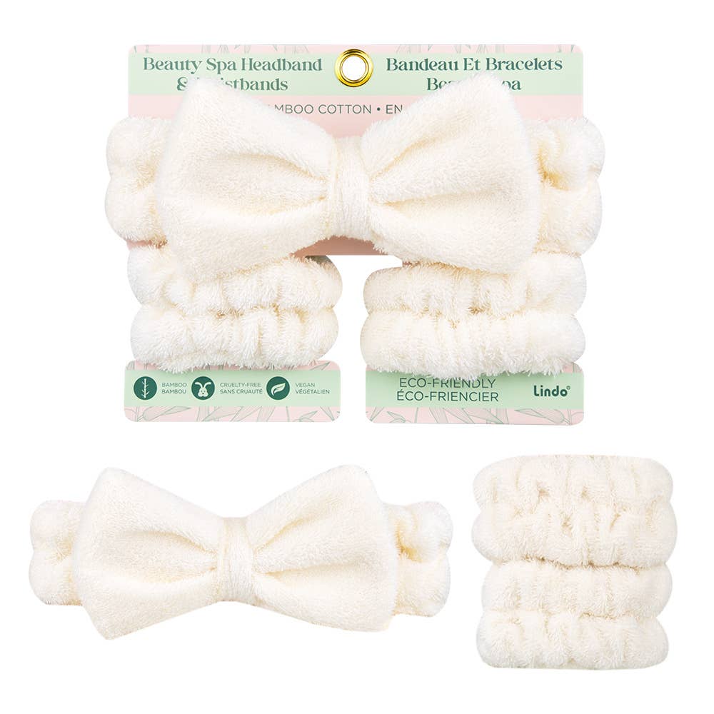 Beauty Spa Headband & Wristbands (Bamboo Cotton)
