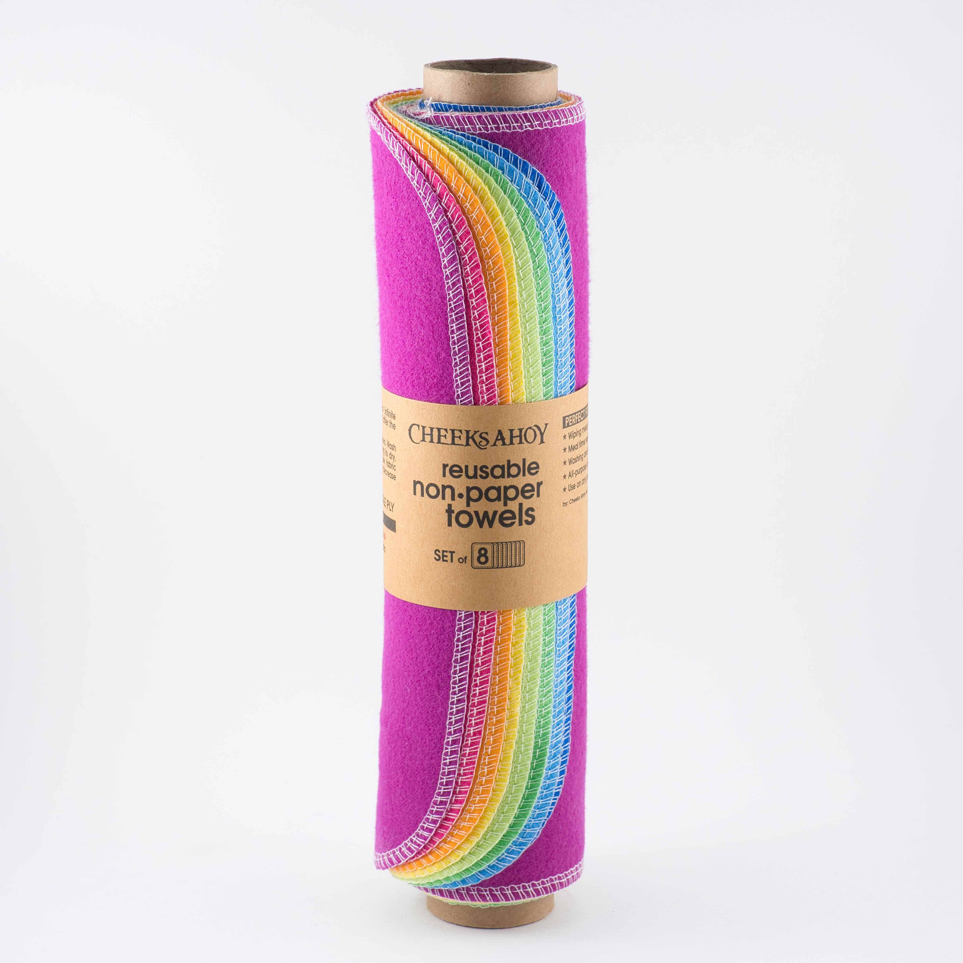 Cheeks Ahoy Pre-Rolled Reusable Non•Paper Towels