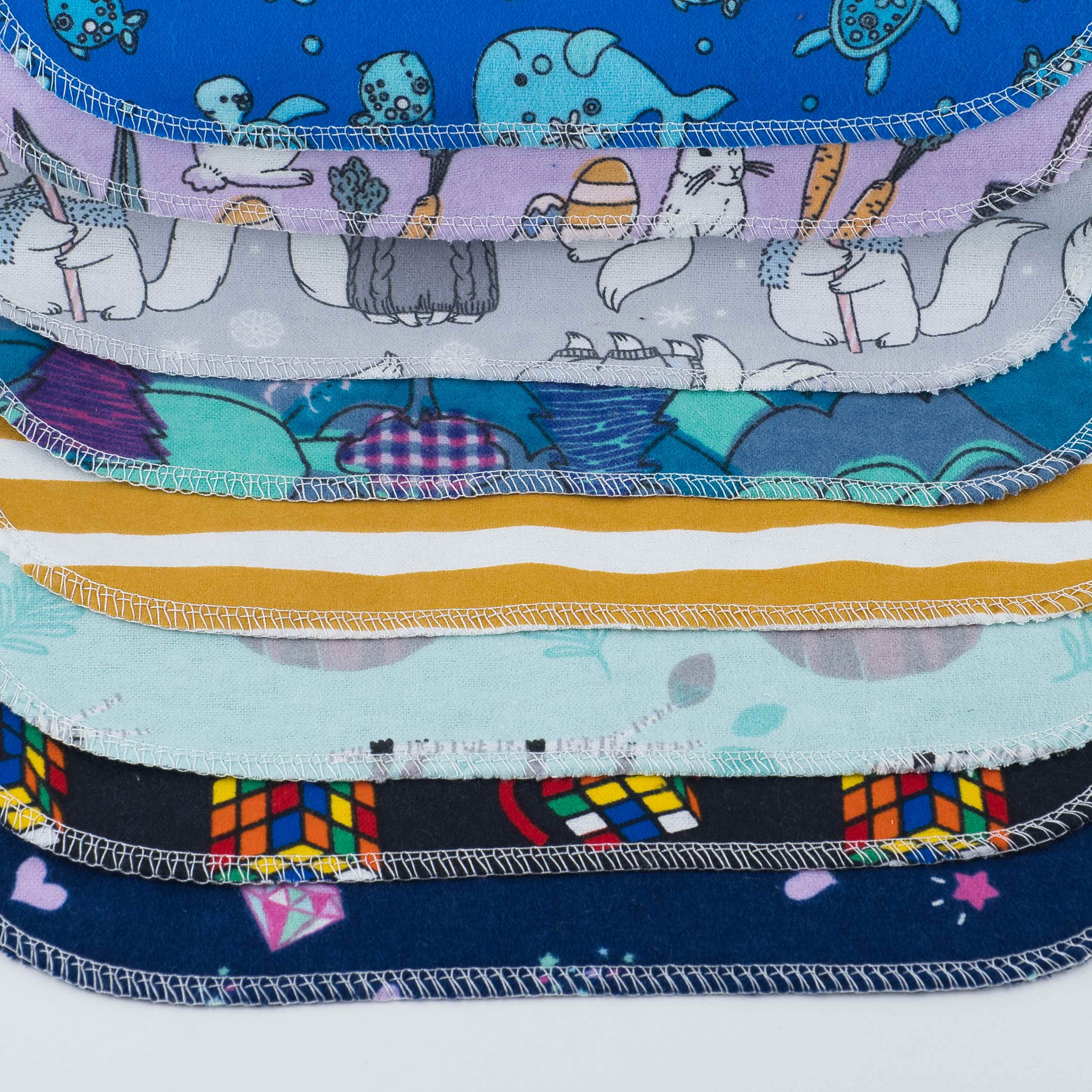 Cheeks Ahoy Reusable Non•Paper Towels • Single-Ply: Rainbow / 8-pack