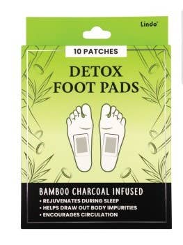 Fraiche Detoxifying Foot Pads - Bamboo Charcoal  - 10pcs/pk