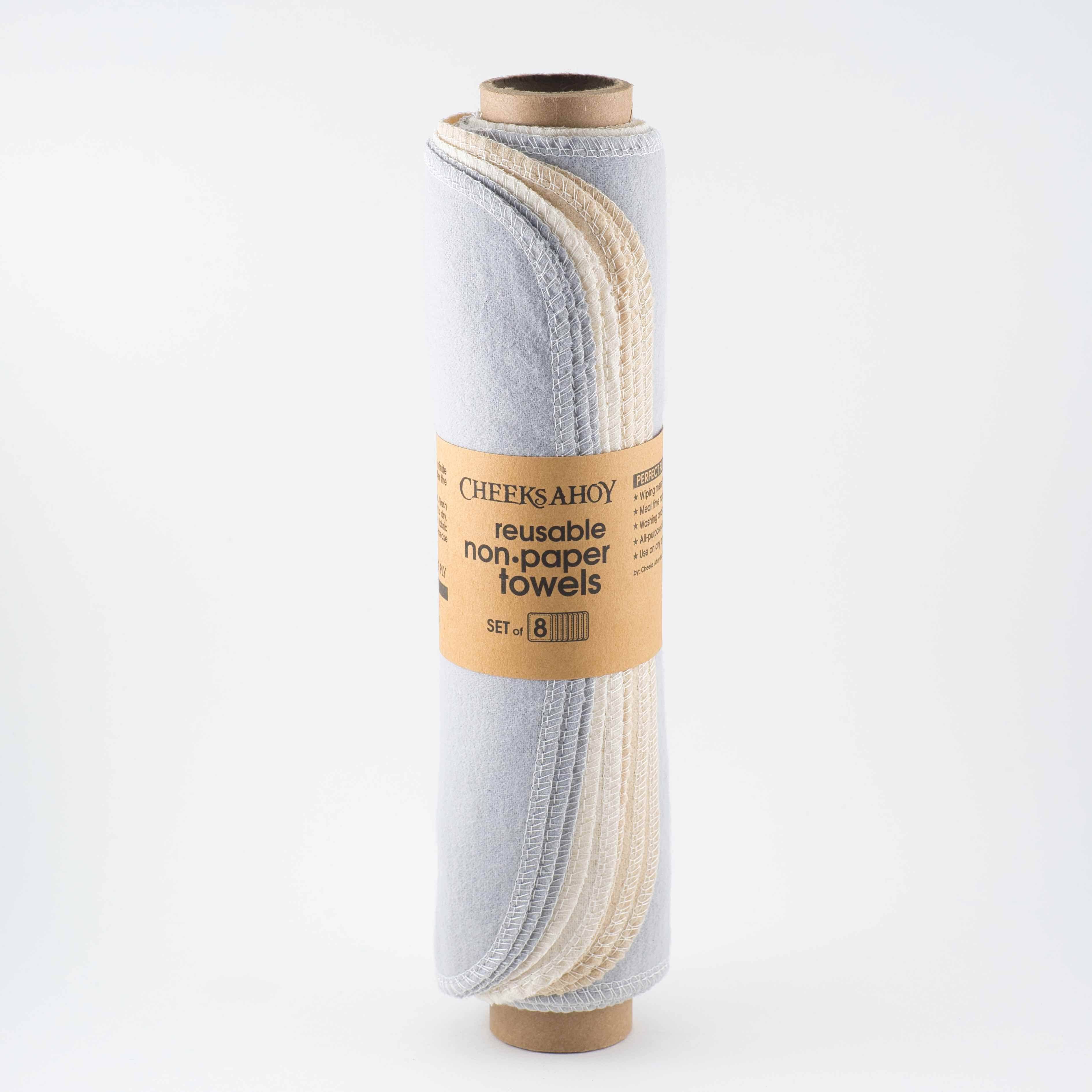 Cheeks Ahoy Pre-Rolled Reusable Non•Paper Towels