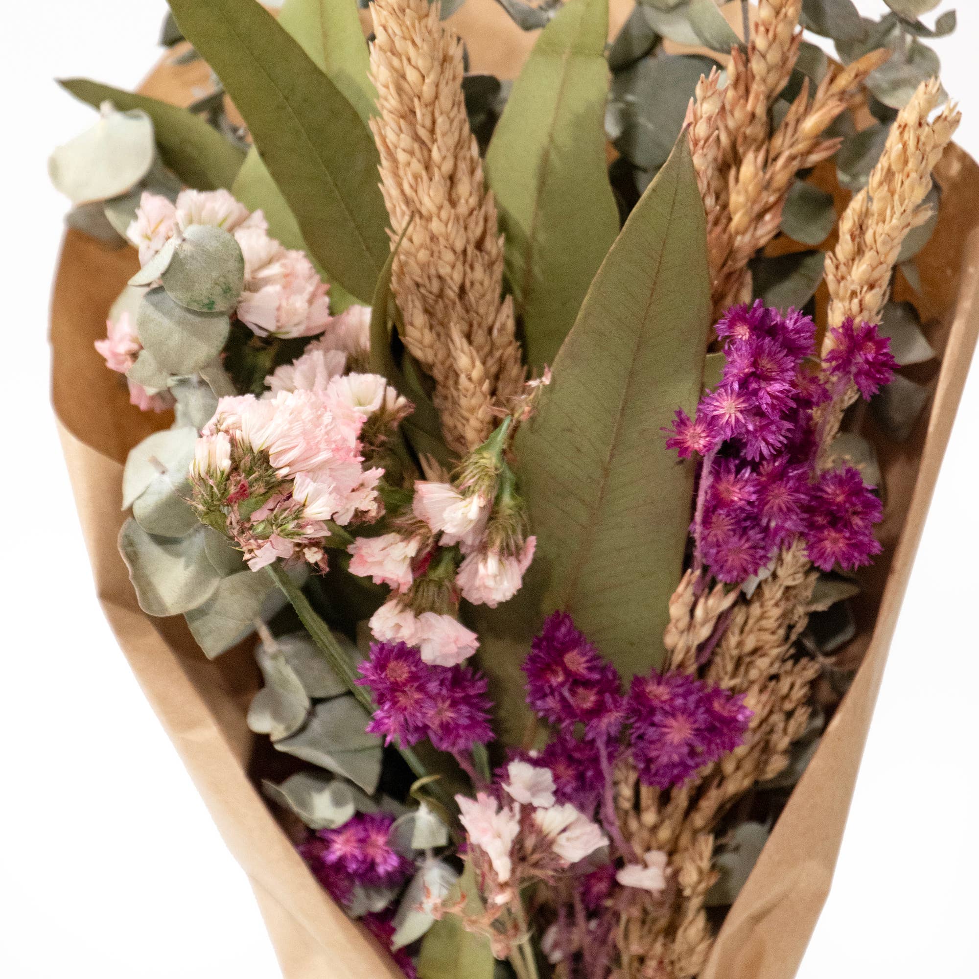 Andaluca Petite Floral and Eucalyptus 12" Bouquet: Pink Floral