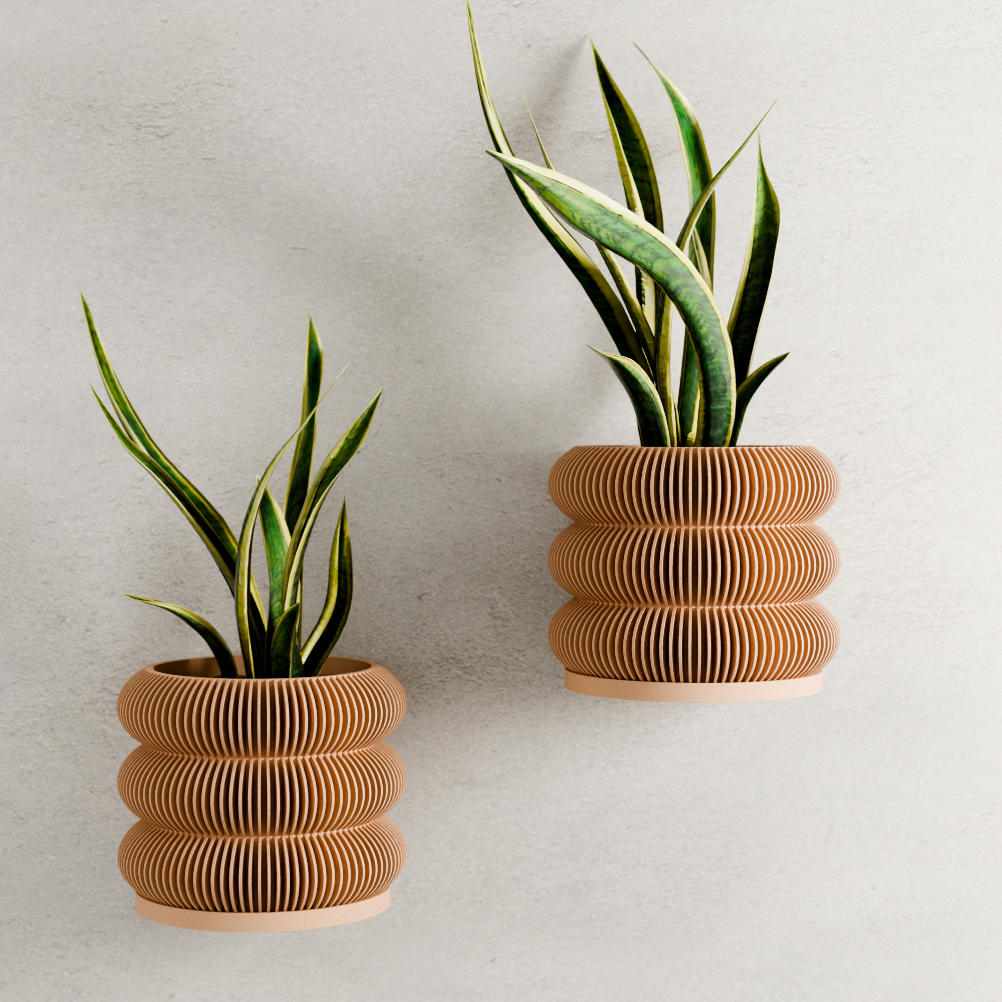 Modernized Pottery Hanging TRIPLE BUBBLE Wall Planter