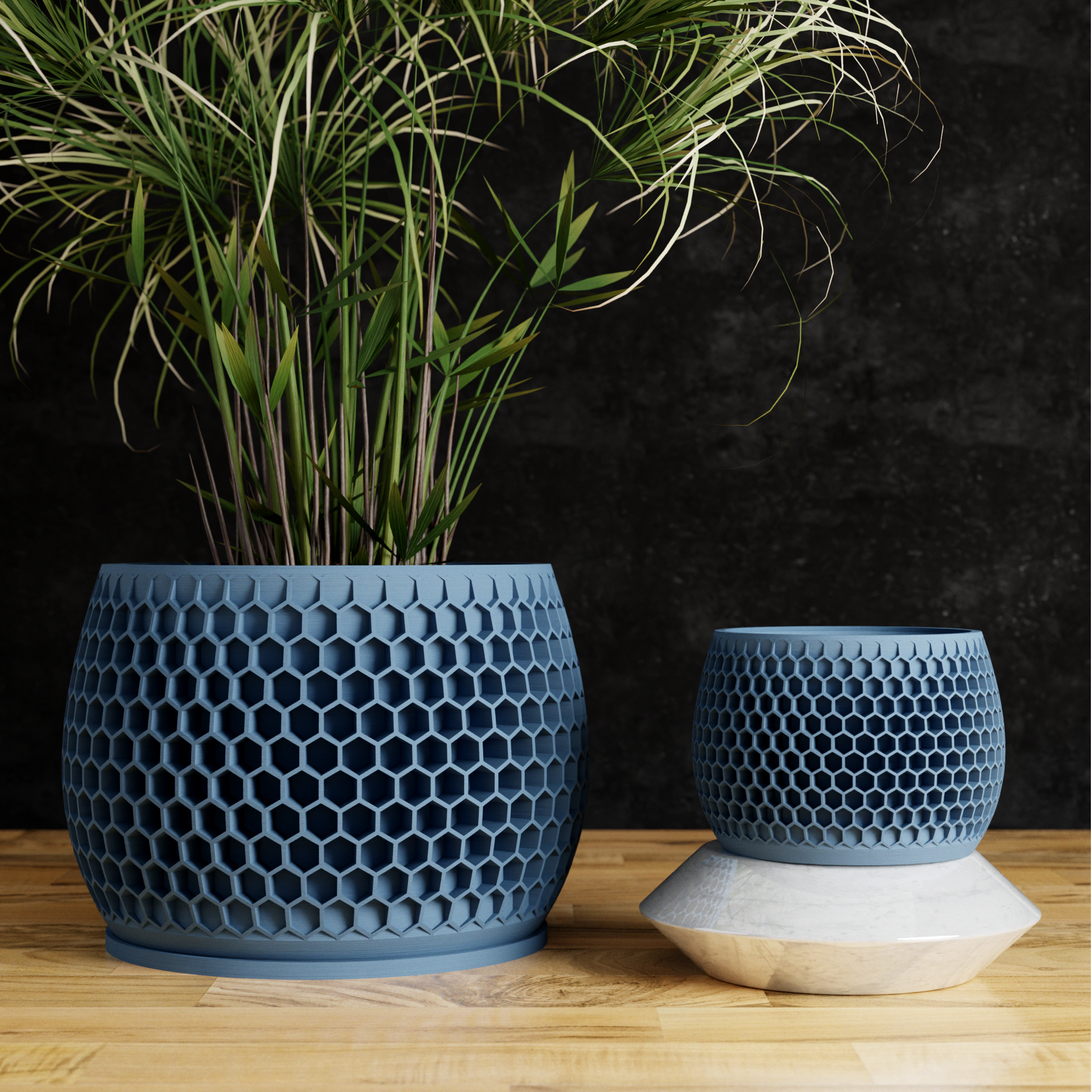Modernized Pottery-HONEYCOMB Planter