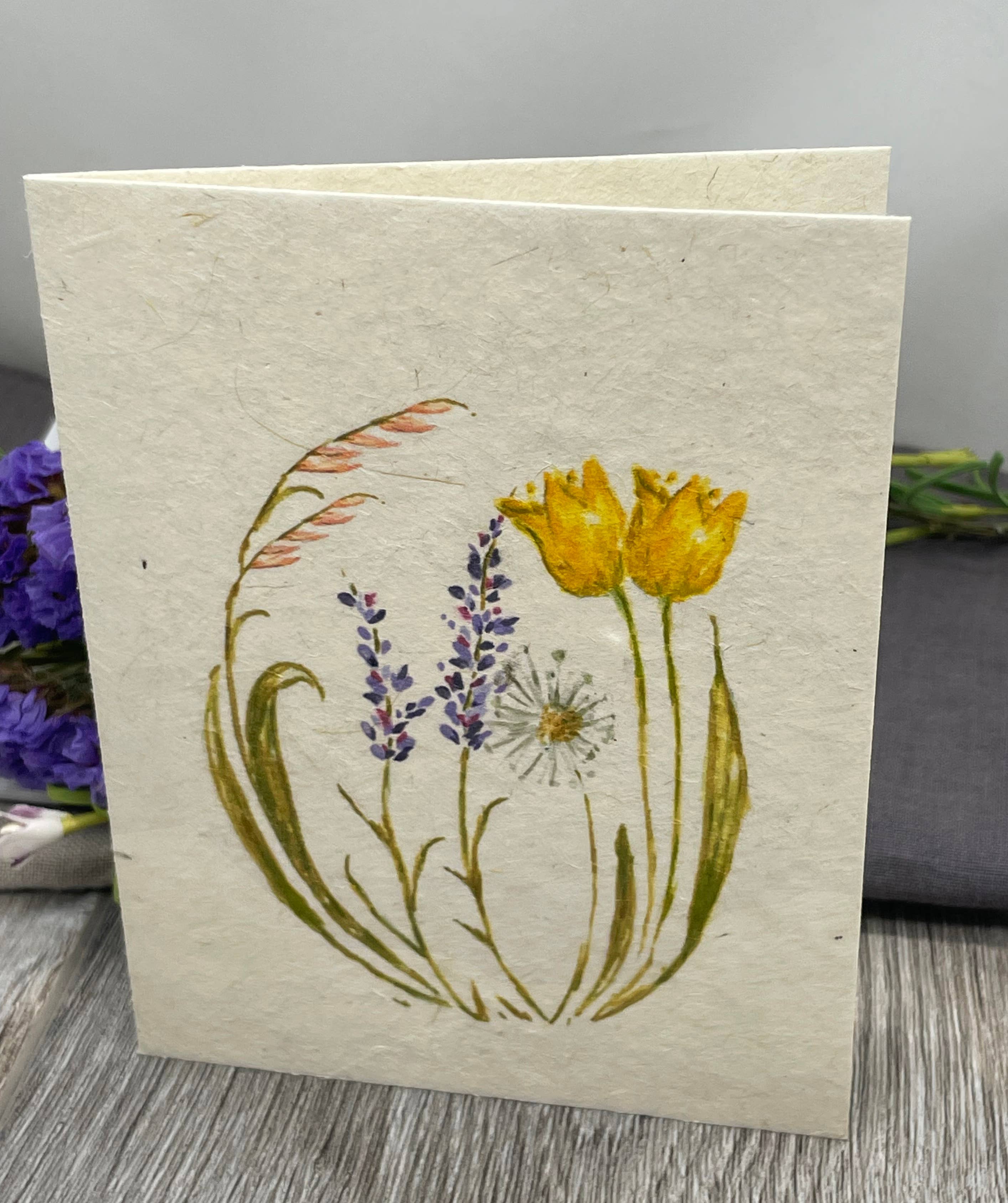 Floral Cameo | Plantable Card | Wildflowers