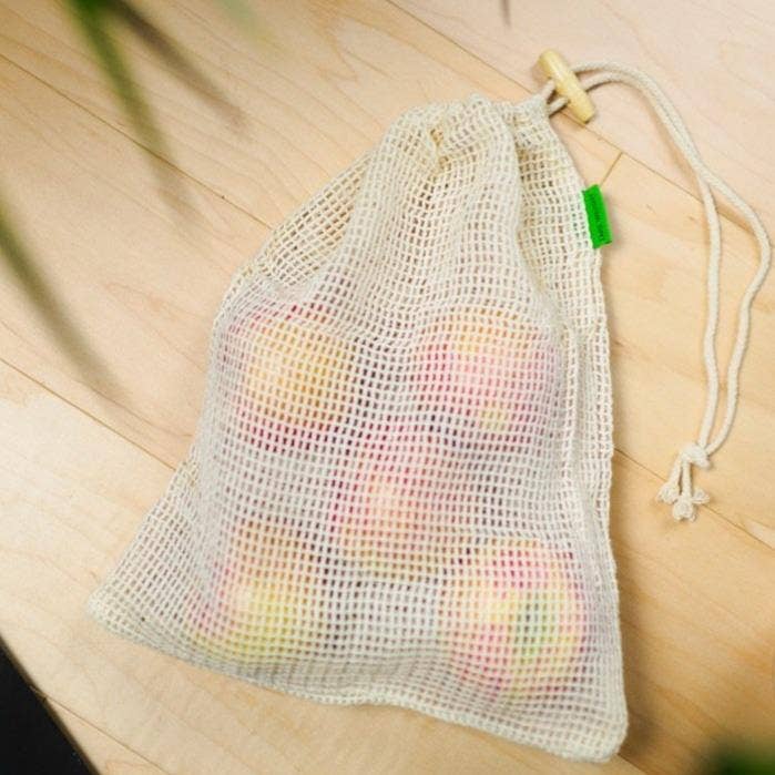 Organic Cotton Mesh Produce Bags | Farmers Market 2 pack