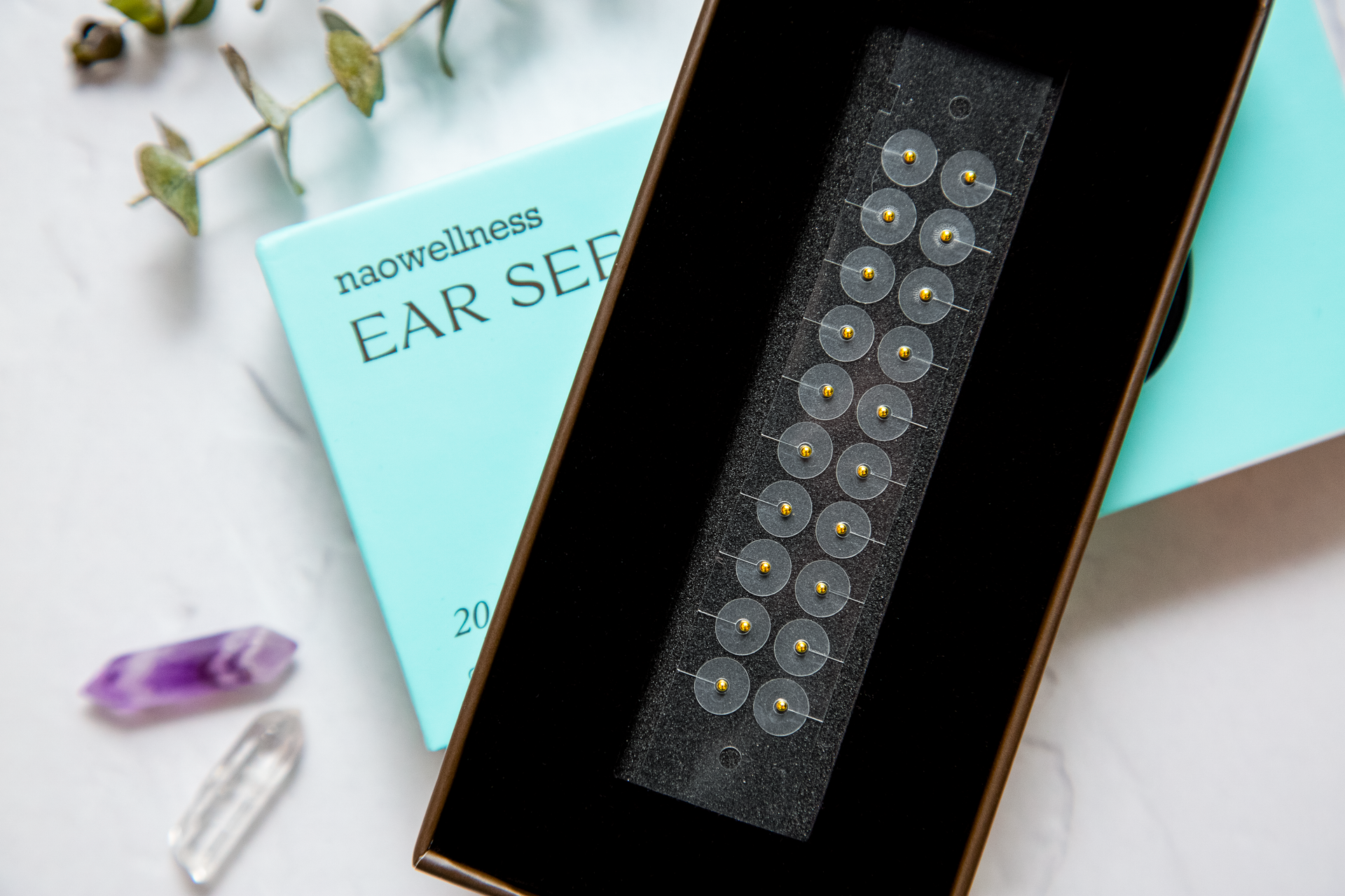 Nao Wellness 24K Gold 20 PC Ear Seed Kit