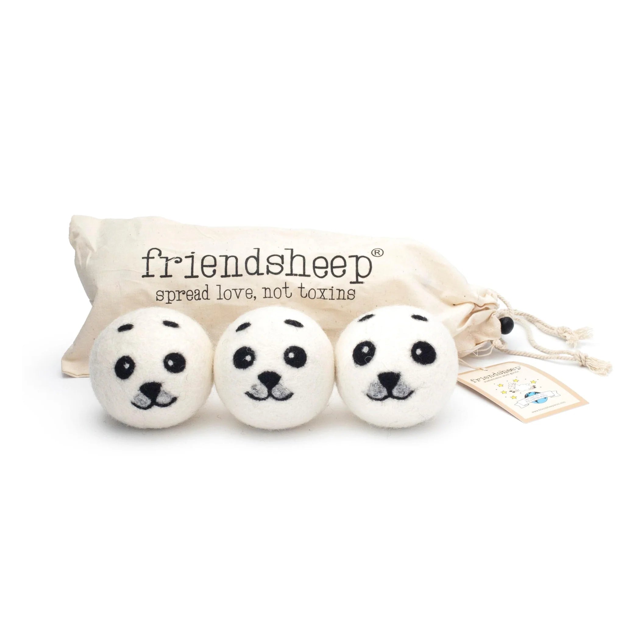 Friendsheep - Baby Seals Eco Dryer Balls - Set of 3