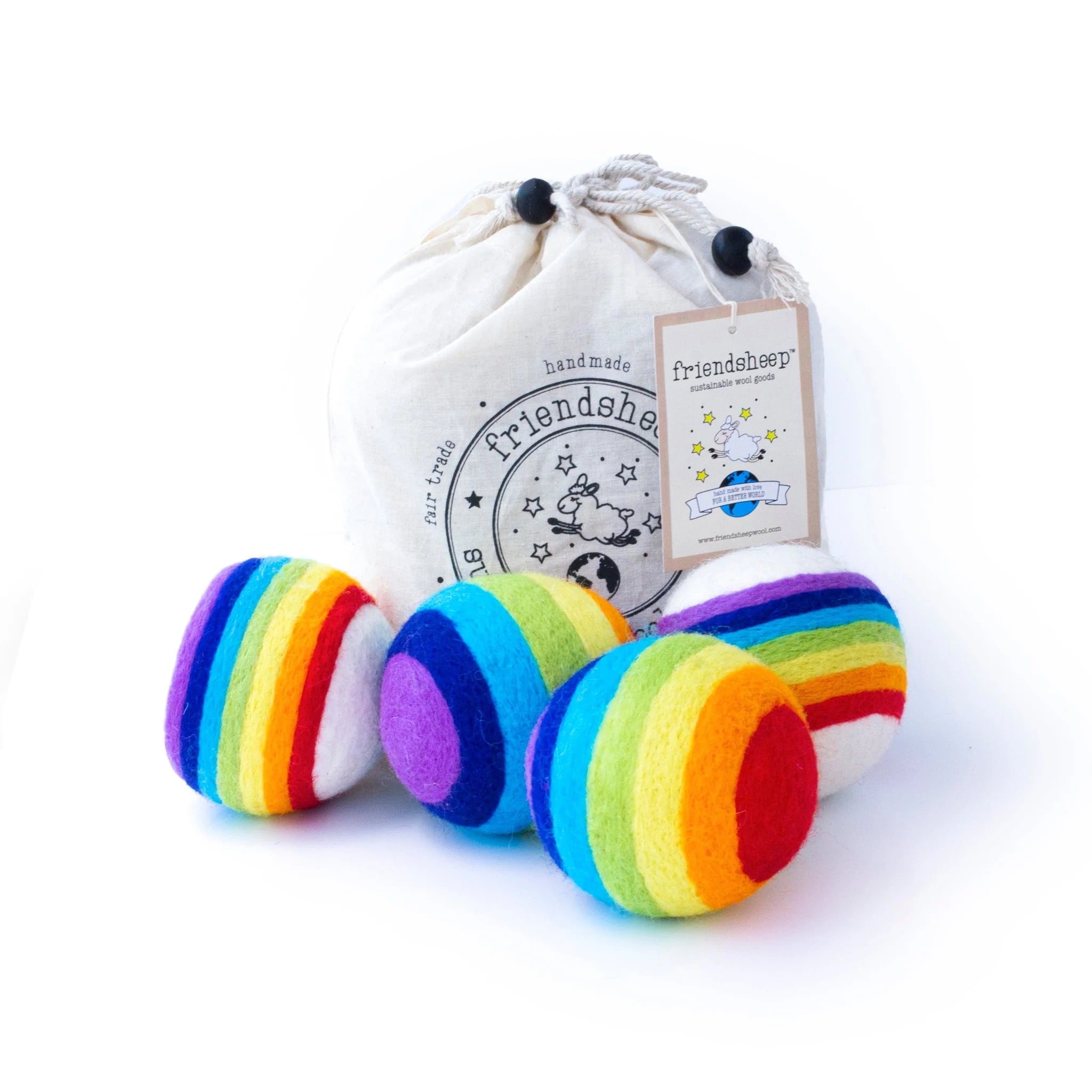 Friendsheep - Disco Rollers Eco Dryer Balls - Pack of 4 - Pride Edition