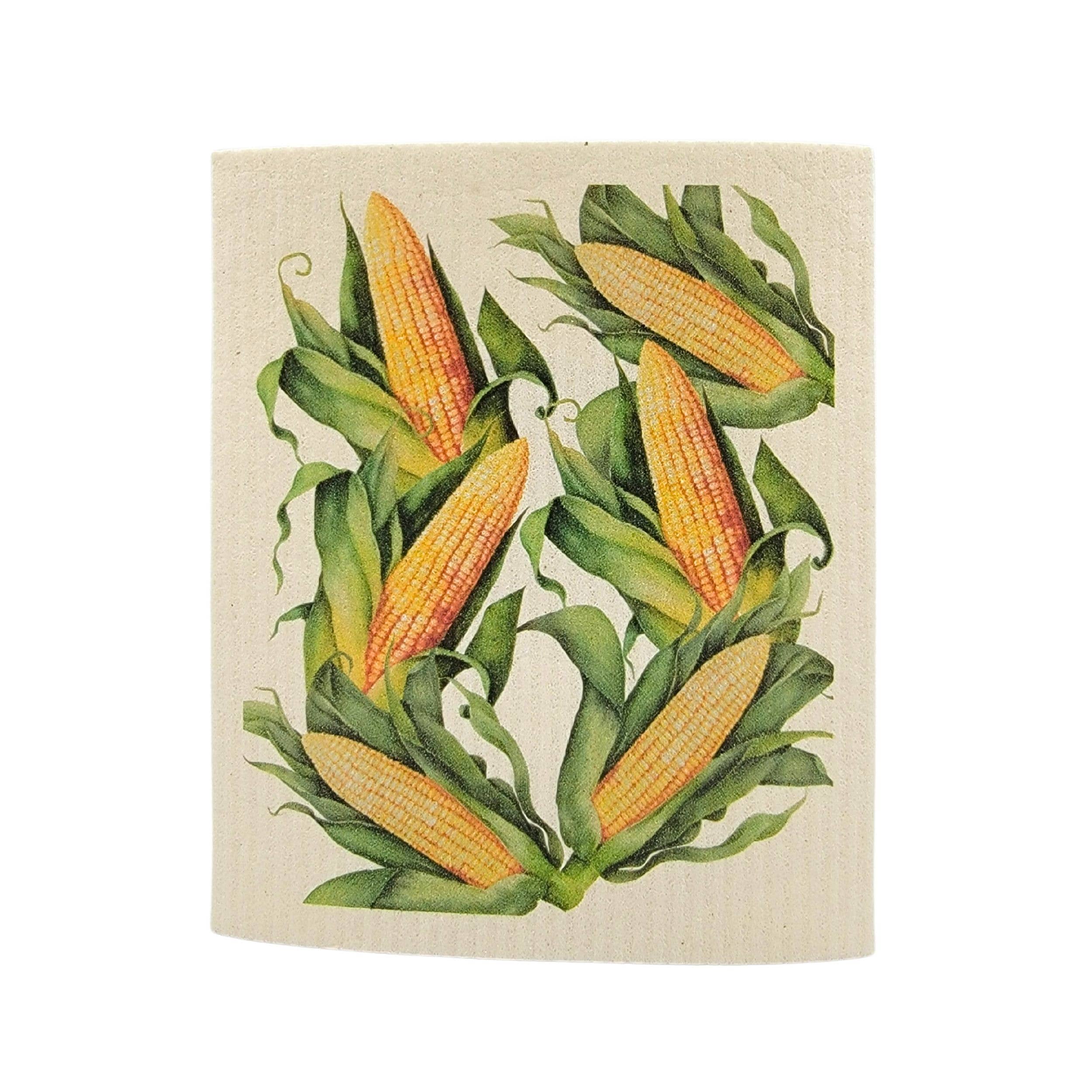 Driftless Summer Sweet Corn Swedish Dishcloth - Kitchen Dish Cloth