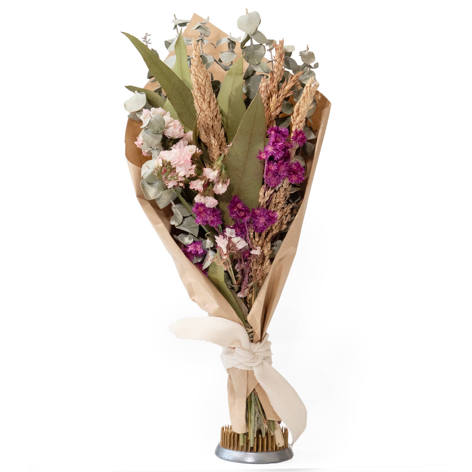 Andaluca Petite Floral and Eucalyptus 12" Bouquet: Pink Floral